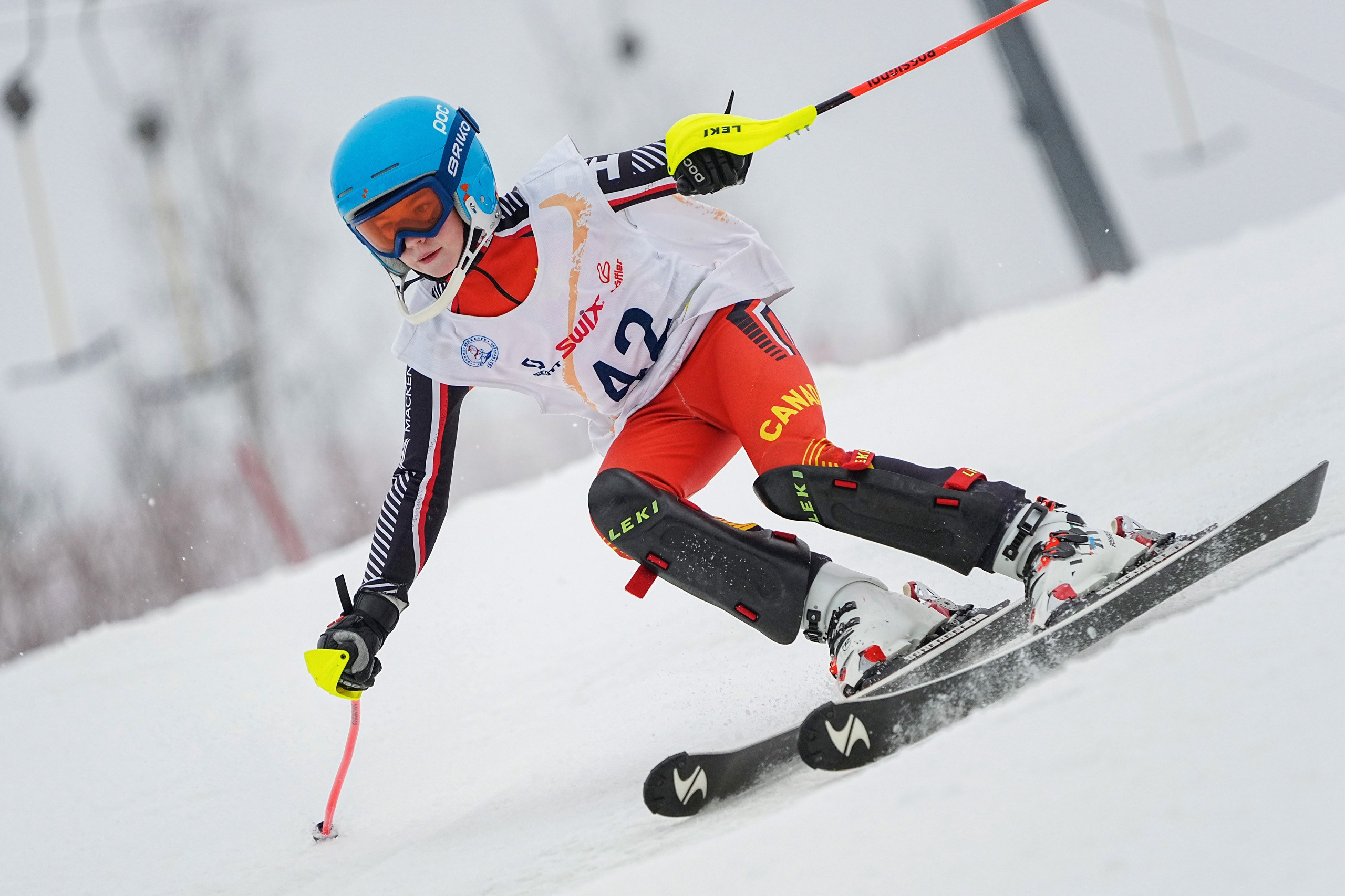 Горные лыжи. Первенство МО, SL U14, U16. Фотограф Студитский Евгений