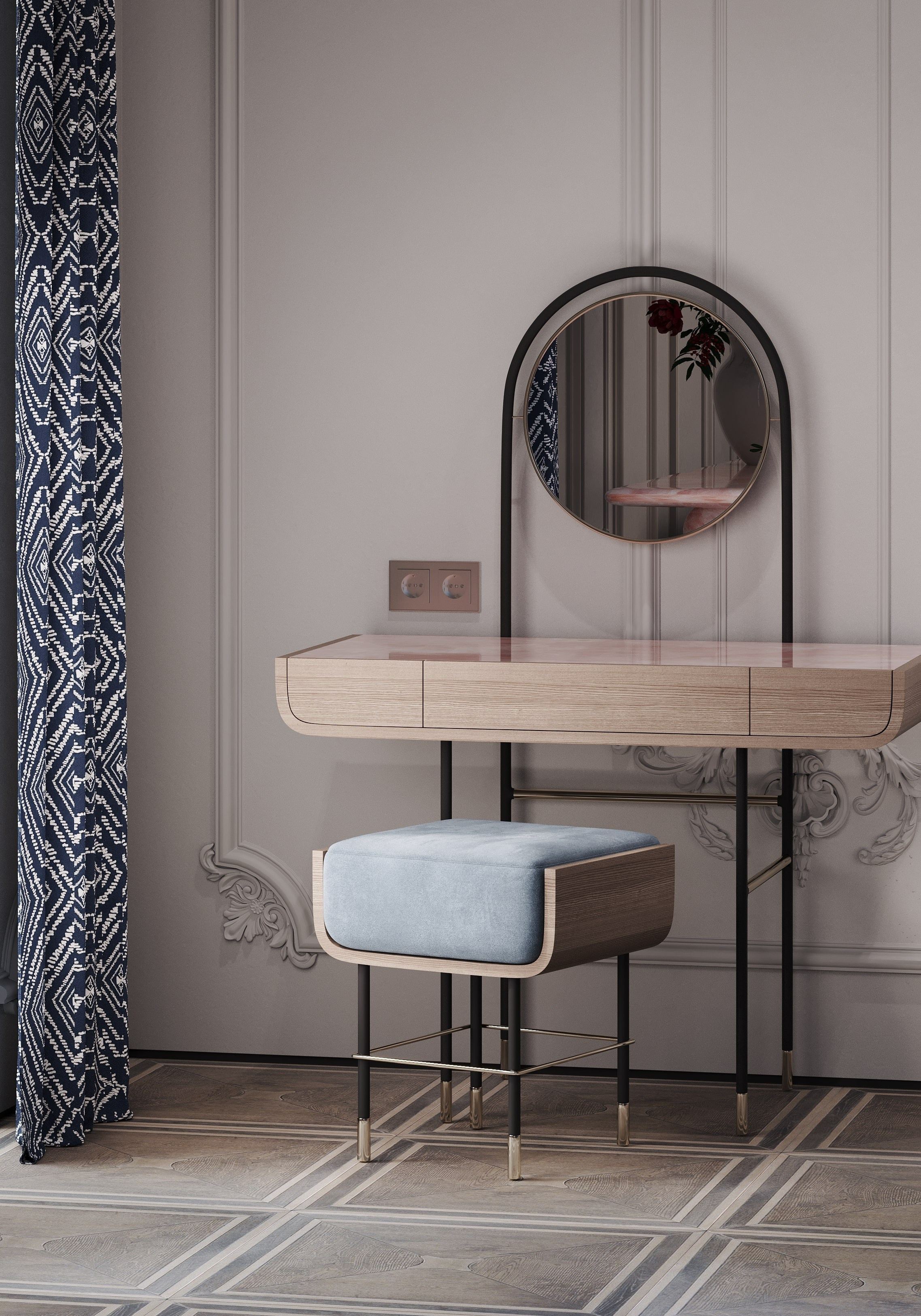 Adelle — концептуальный проект. Визуализация интерьера Corsa Render