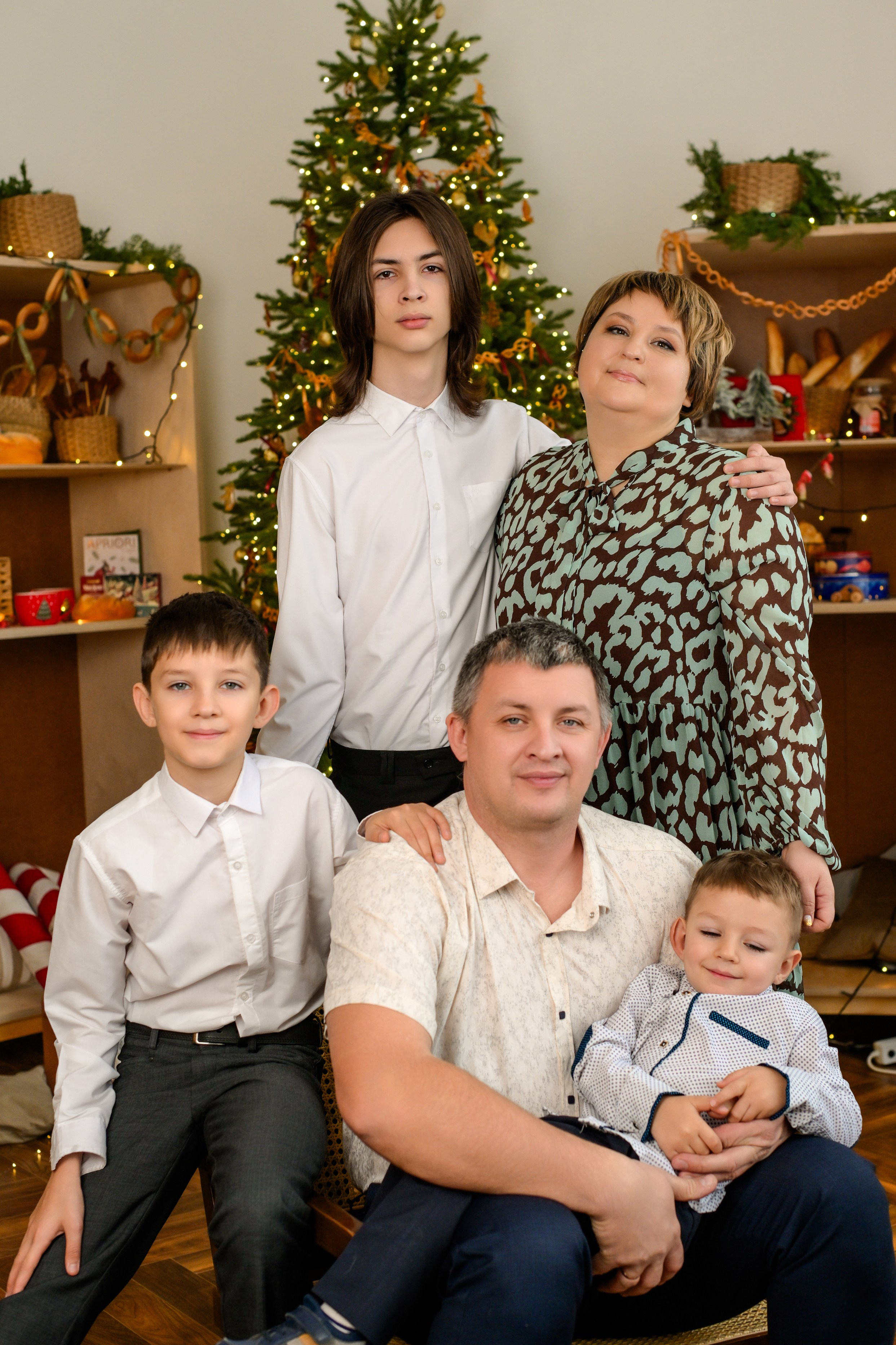 Семья Ольги новогодняя съемка