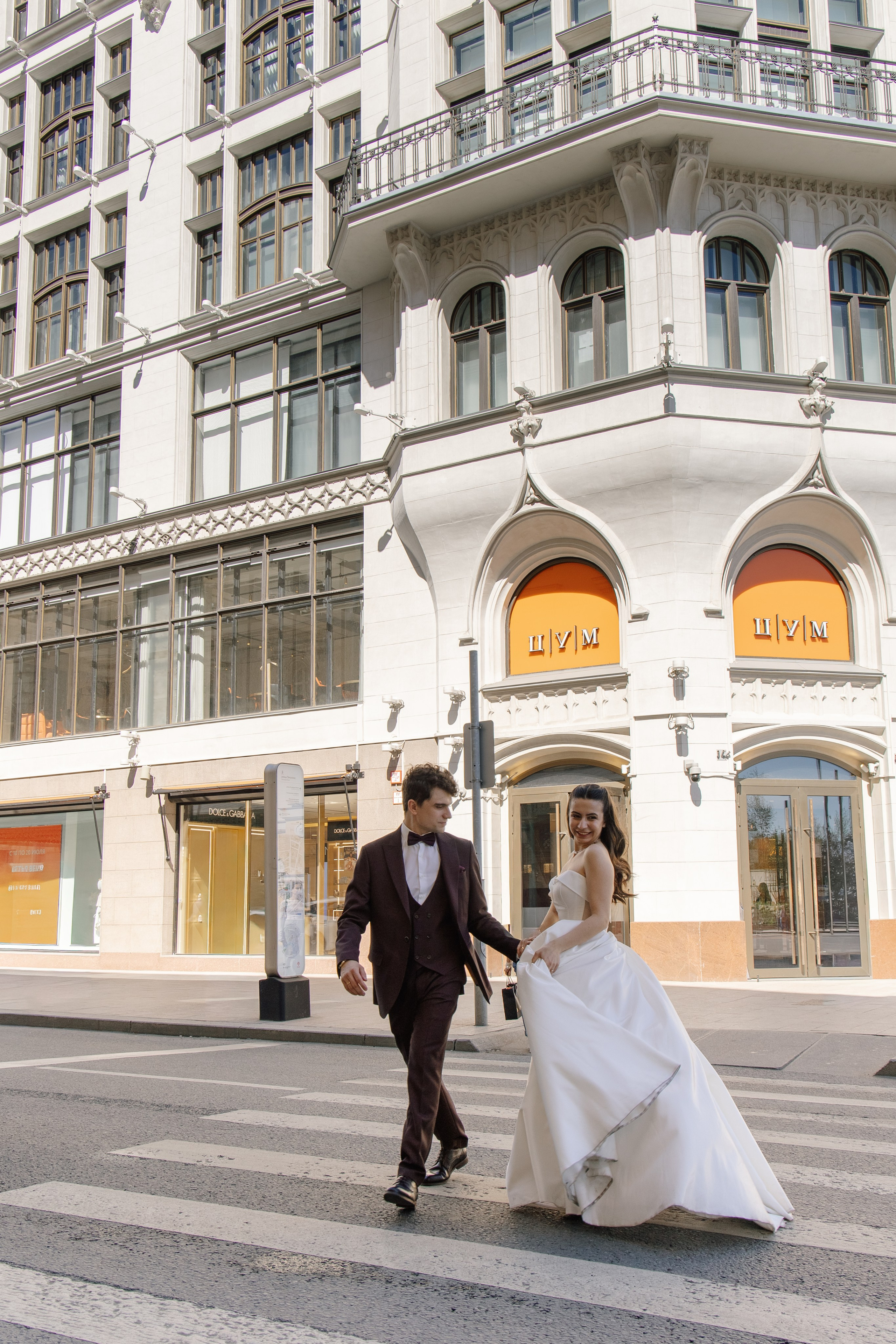 Свадебные фотографии в центре Москвы