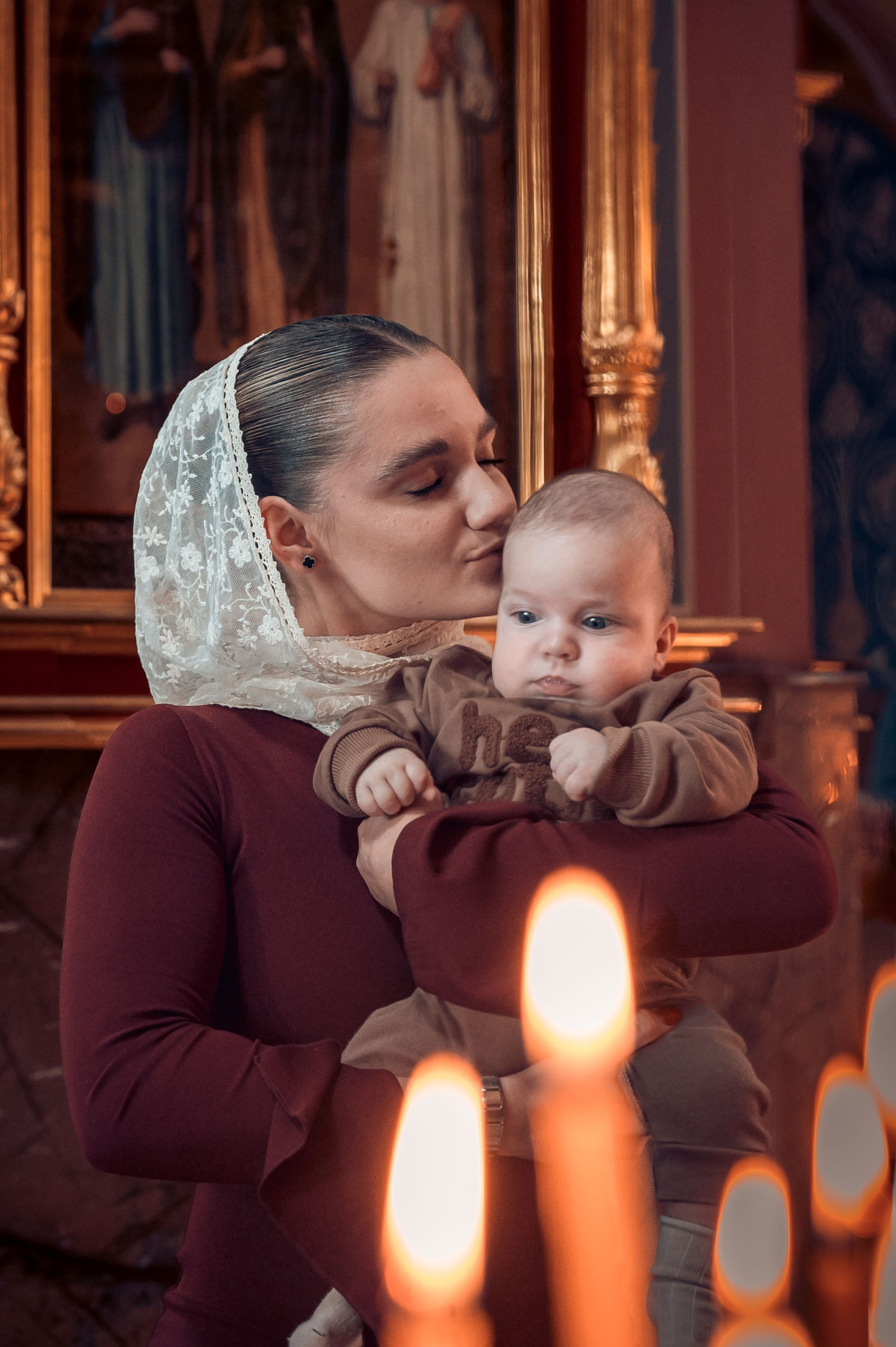 Таинство Крещения в Свято-Георгиевском Храме. Фотограф на Таинство Венчания и Крещения в Краснодаре Абрамова Людмила