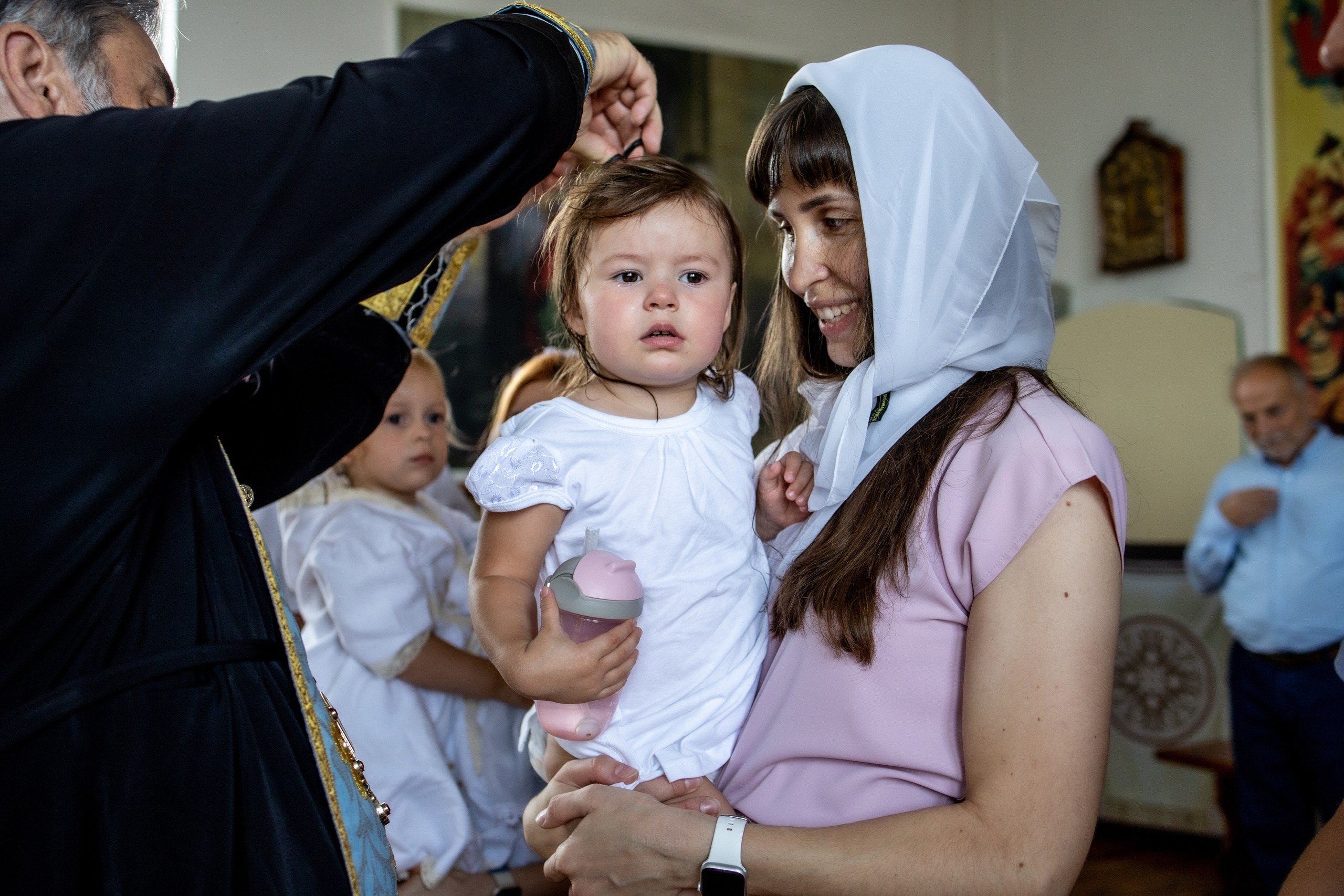 Таинство Крещения Евы, Арины и Дарьи. Фотограф Надежда Лукьянова