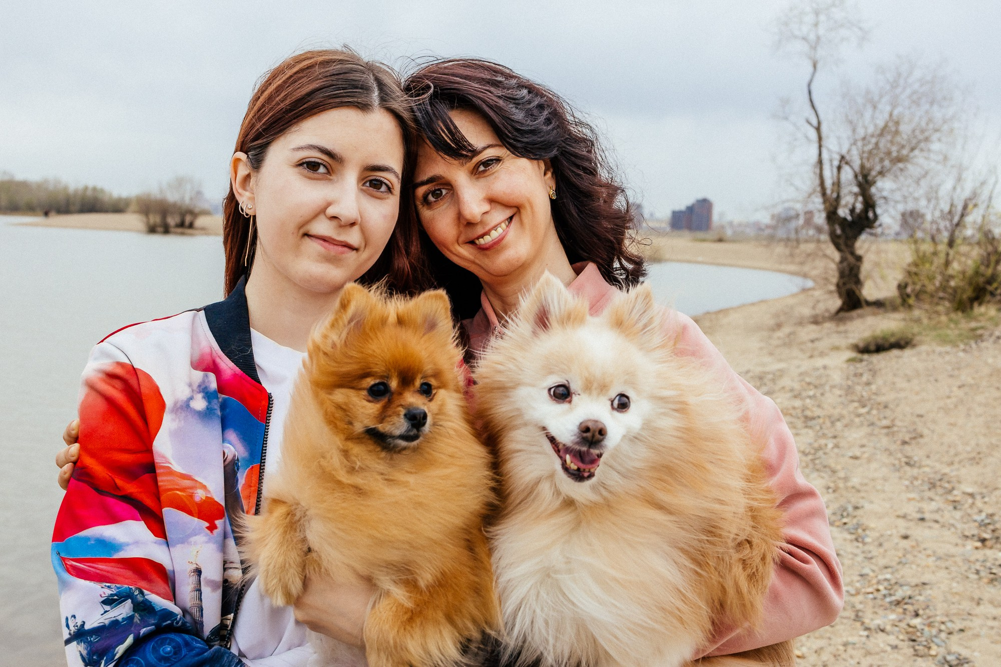 фотосессия с собачками на бугринской косе