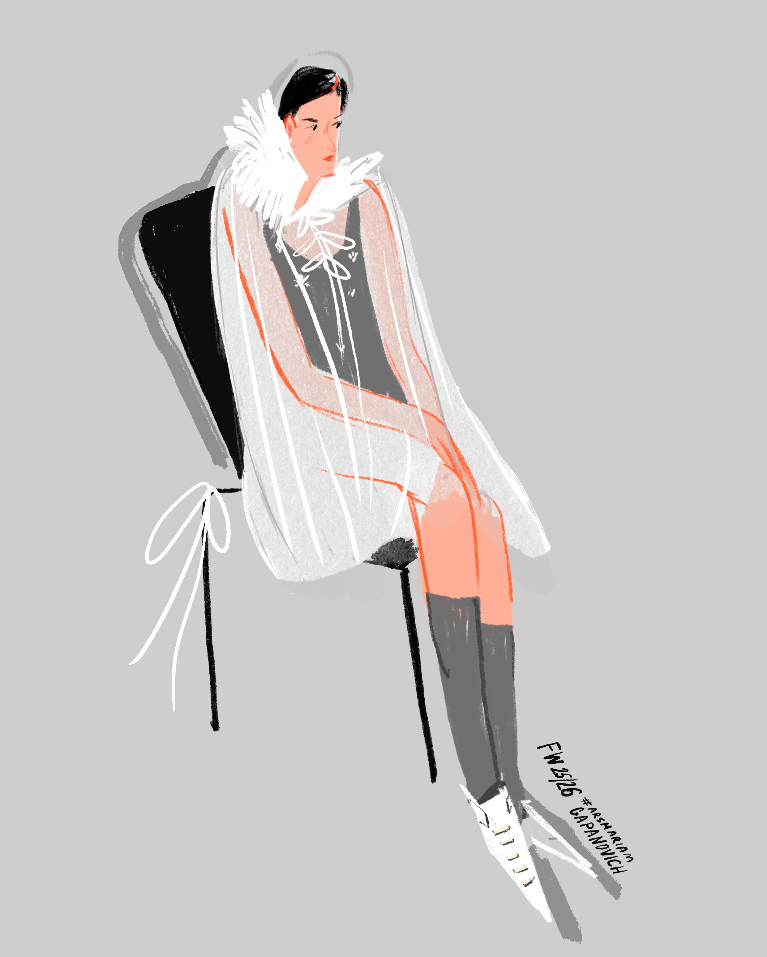 GAPANOVICH FW 25/26. Фэшн иллюстратор из Москвы Власенко Мария