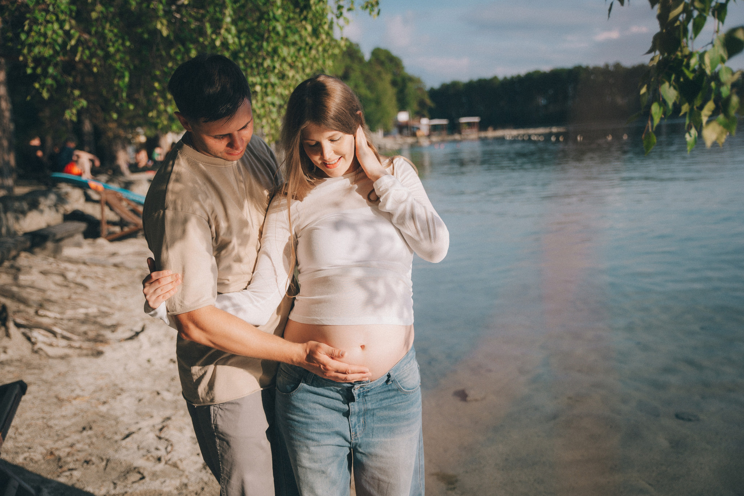 Фотосессия пары на берегу. Семейный фотограф в Миассе Ольга Широковская