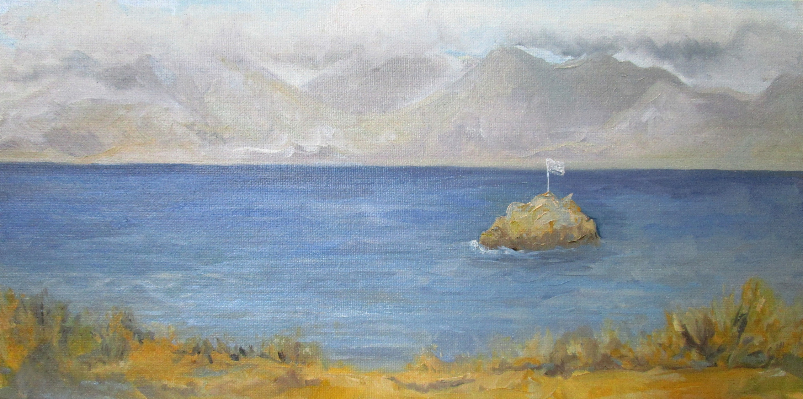 "Вид с острова Крит", холст / масло, 2014
