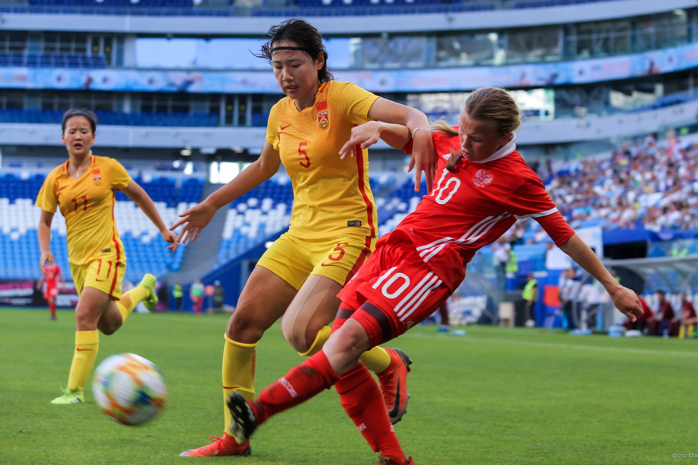 спортивная фотография, футбол, русско- китайские игры
