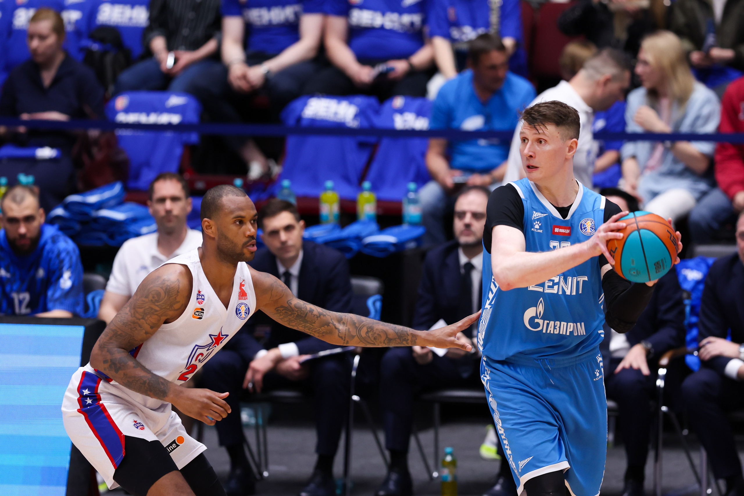 БК «Зенит» — БК «ЦСКА» финал ЕЛ ВТБ 1 игра 27.05.2025. Спортивный и репортажный фотограф Антон Тереханов