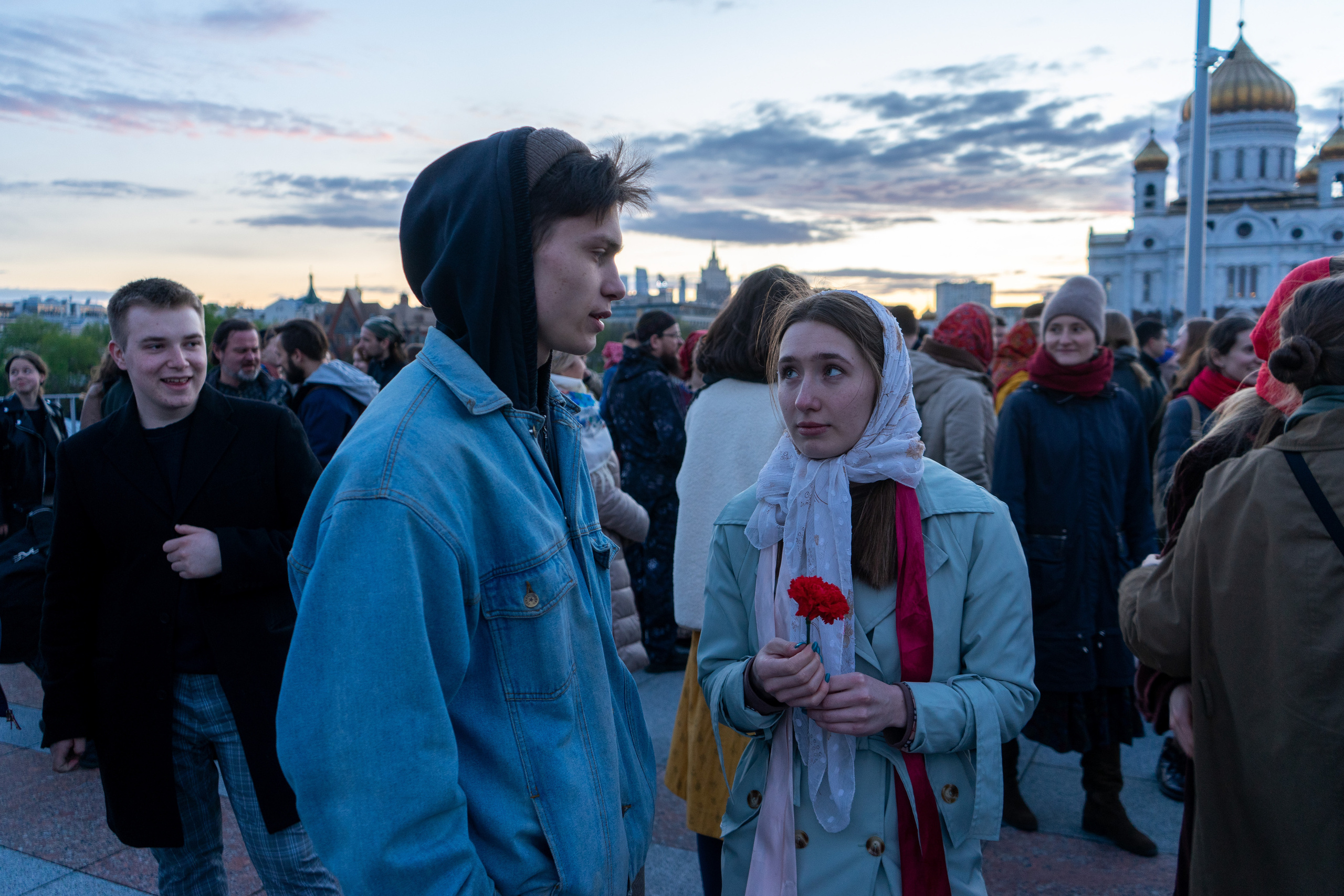 Вечерка на Патриаршем мосту. Фотограф Павел Шальнев