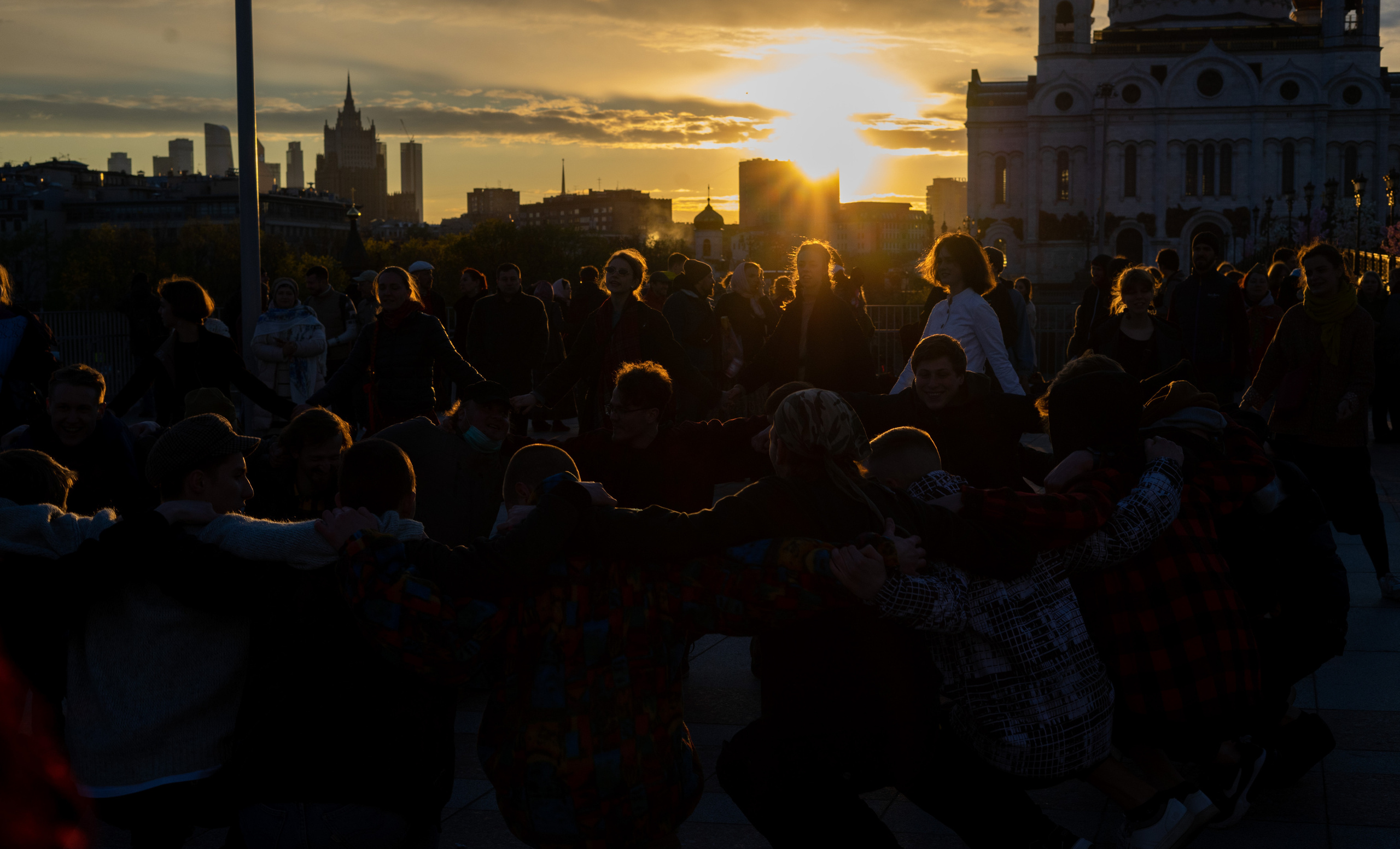 Вечерка на Патриаршем мосту. Фотограф Павел Шальнев
