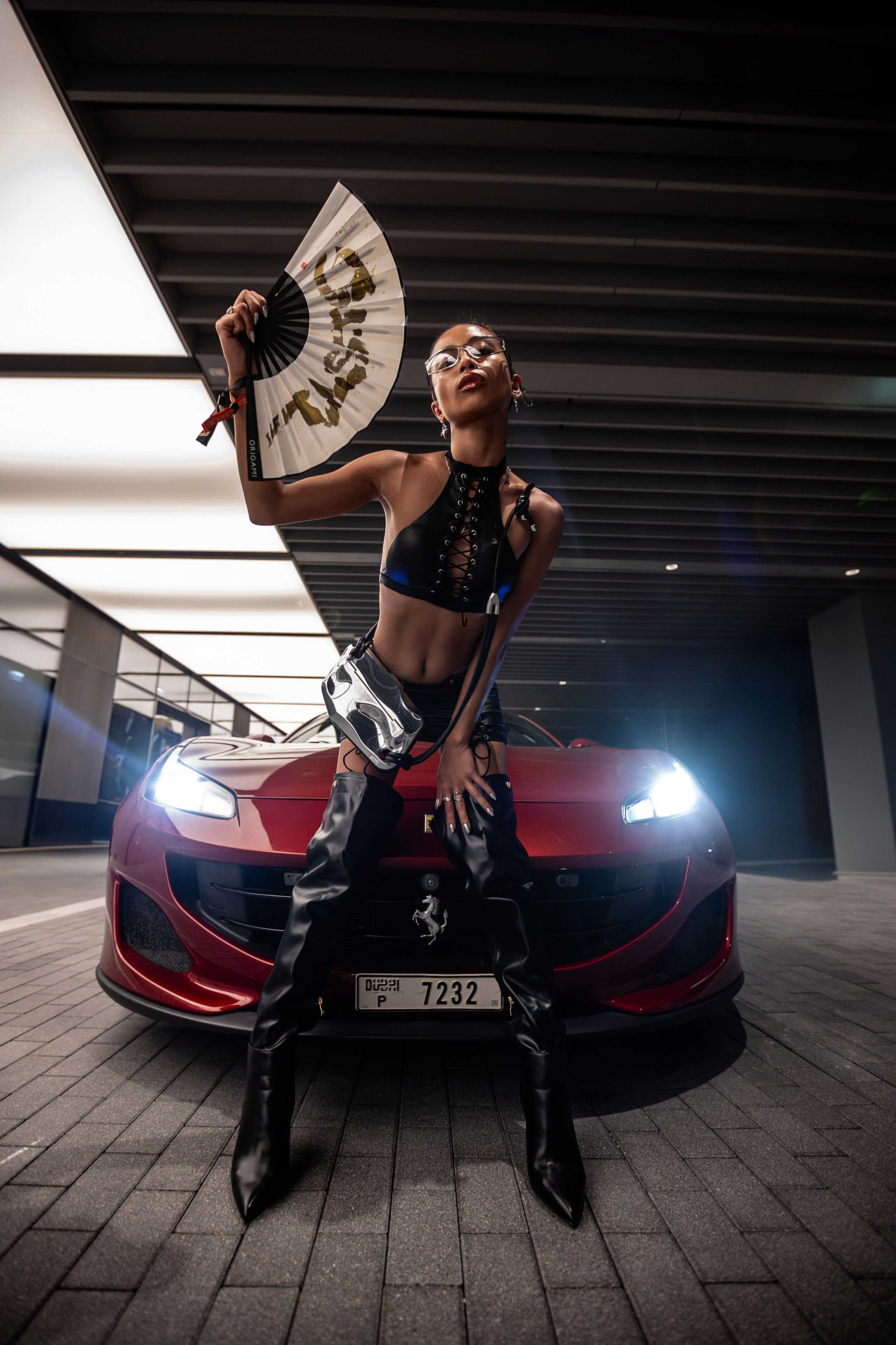Fashion & Lifestyle Photoshoot in Dubai — Model Photography with Ferrari. Evgen Yatsenko — Photographer in Dubai