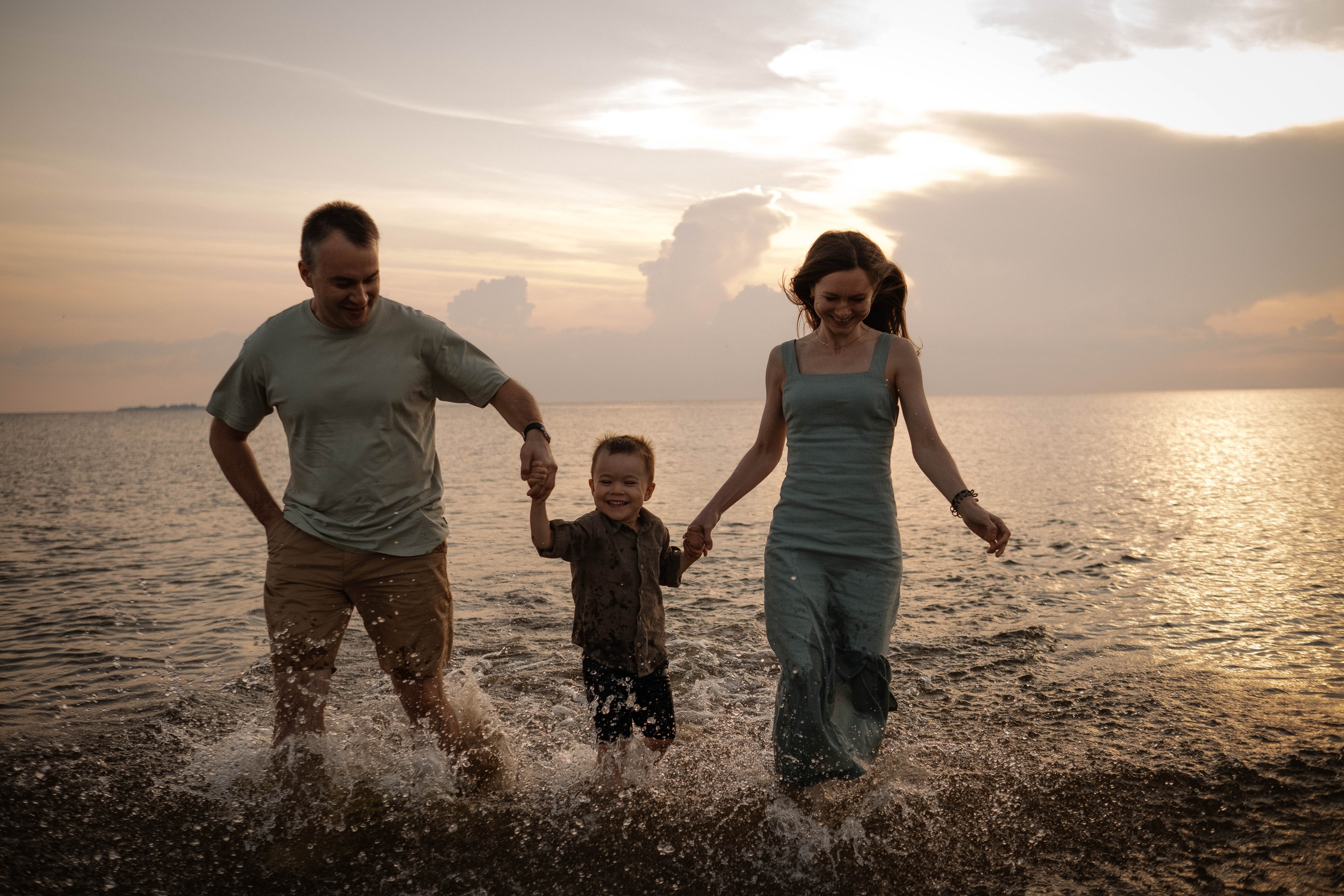 Закат на Заливе. Семейный фотограф в Санкт-Петербурге Дарья Косянчук