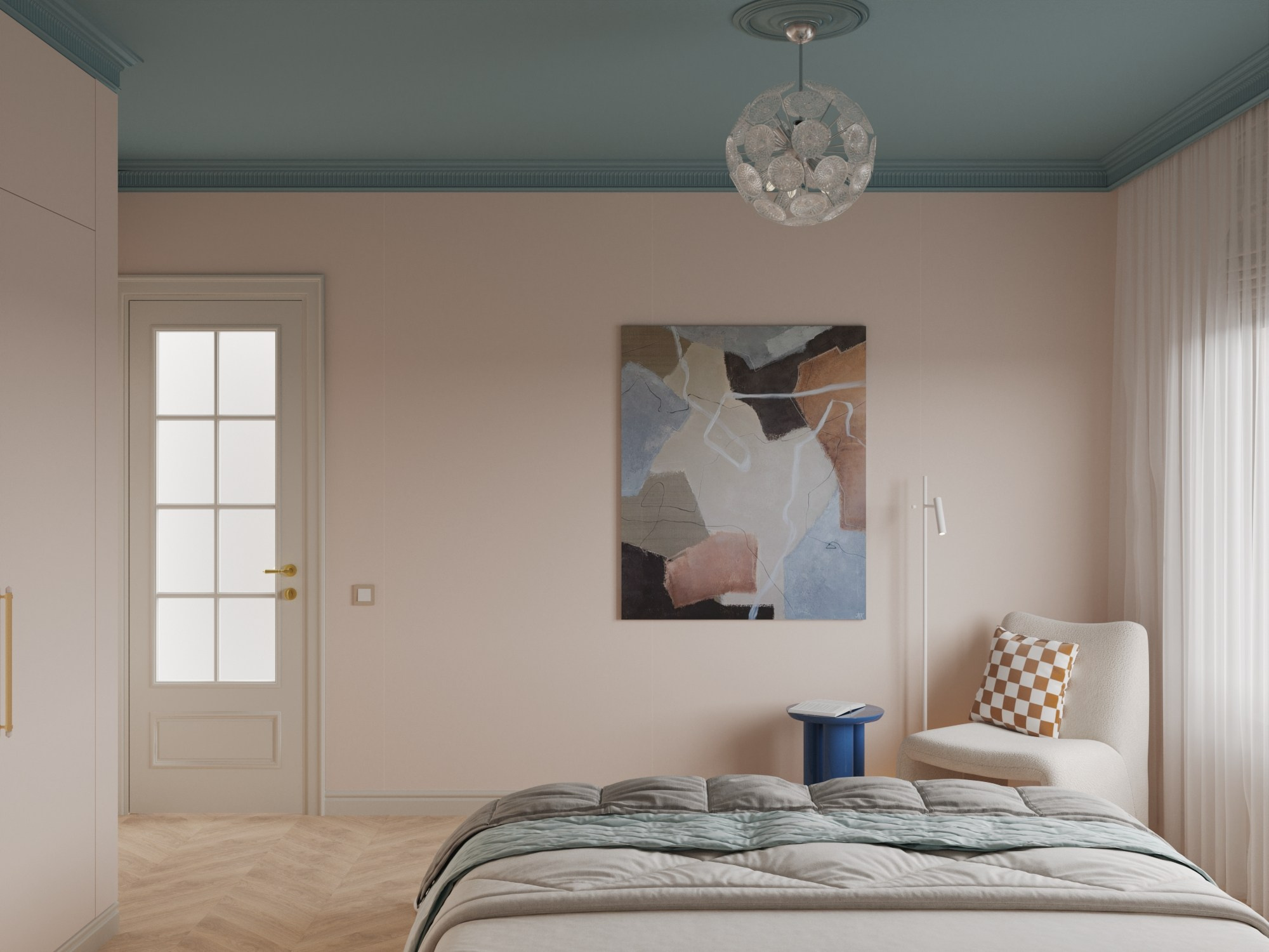 Элегантная спальня для молодой женщины. Дизайнер интерьера в Москве Ирина Собыленская