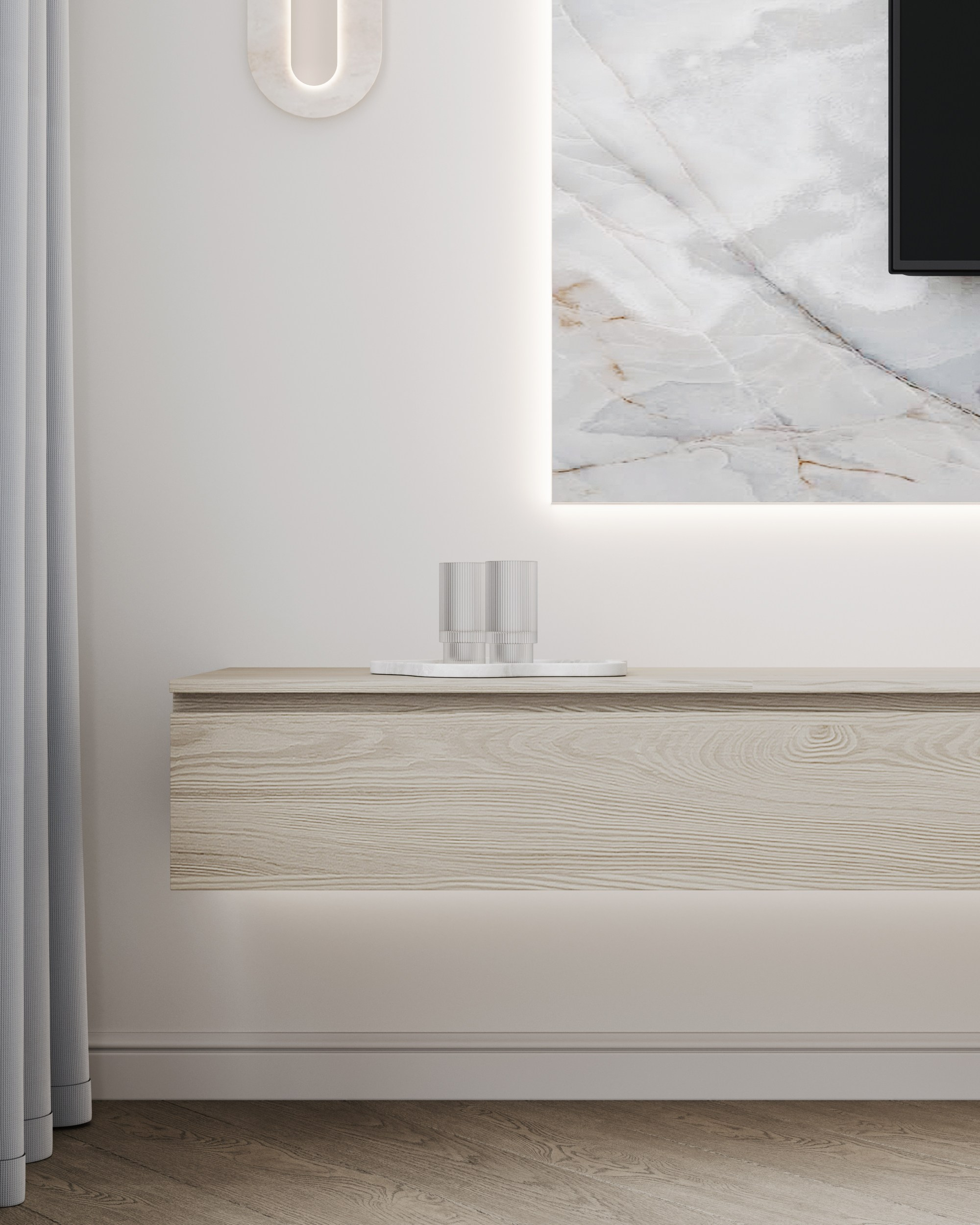 Blue Classic. Дизайн интерьера | 3D визуализация | Миланская Марина