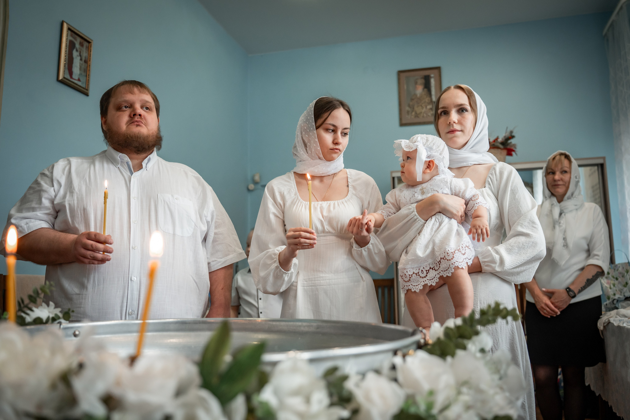 Крещение Таисии в г. Щекино храм в честь иконы Божией матери. Фотограф на Крещение Тула и Венчание в Туле, детский и семейный фотограф