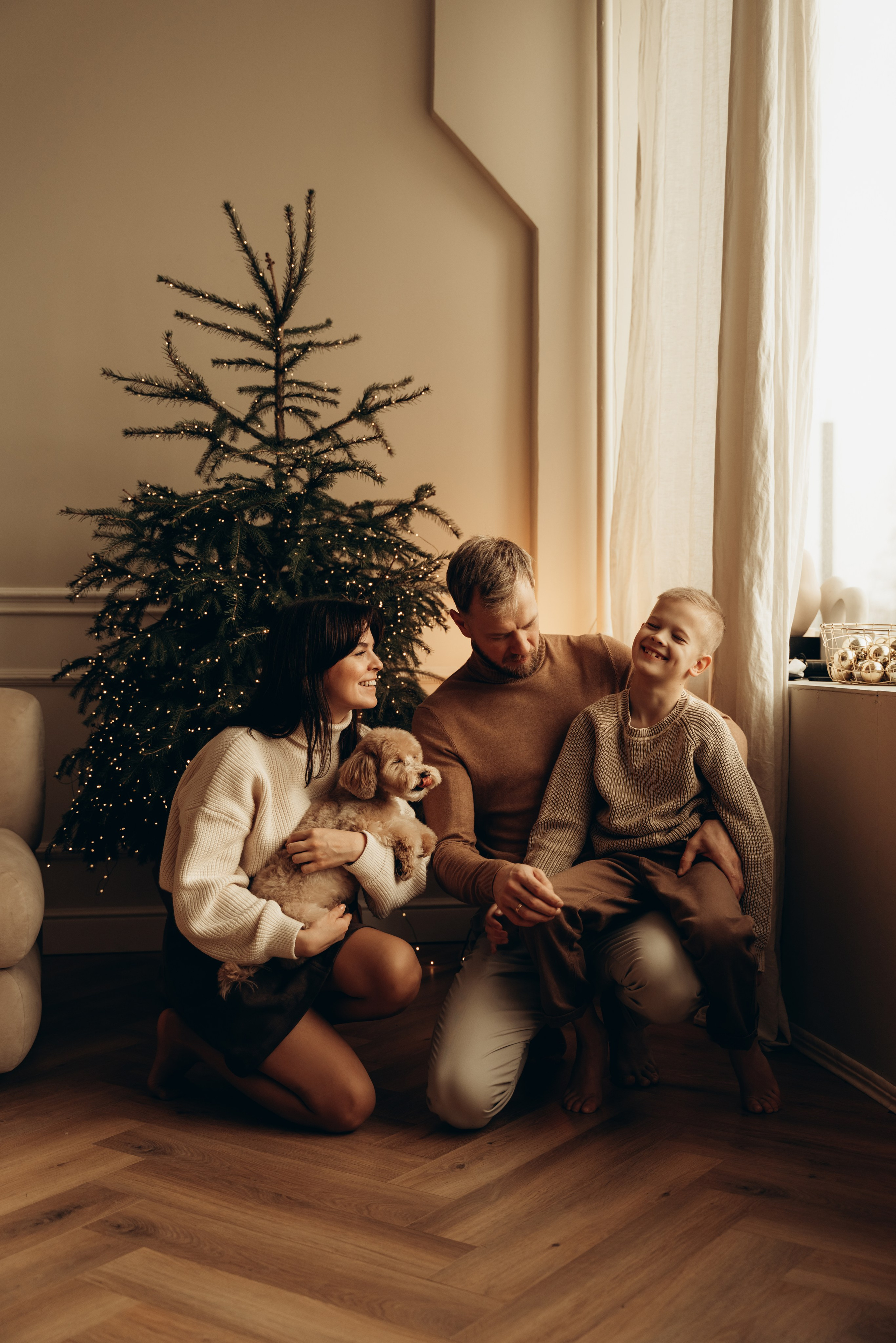 Анна, Евгений, Марк и Тоффи. Фотограф Мария Миллс | Минск
