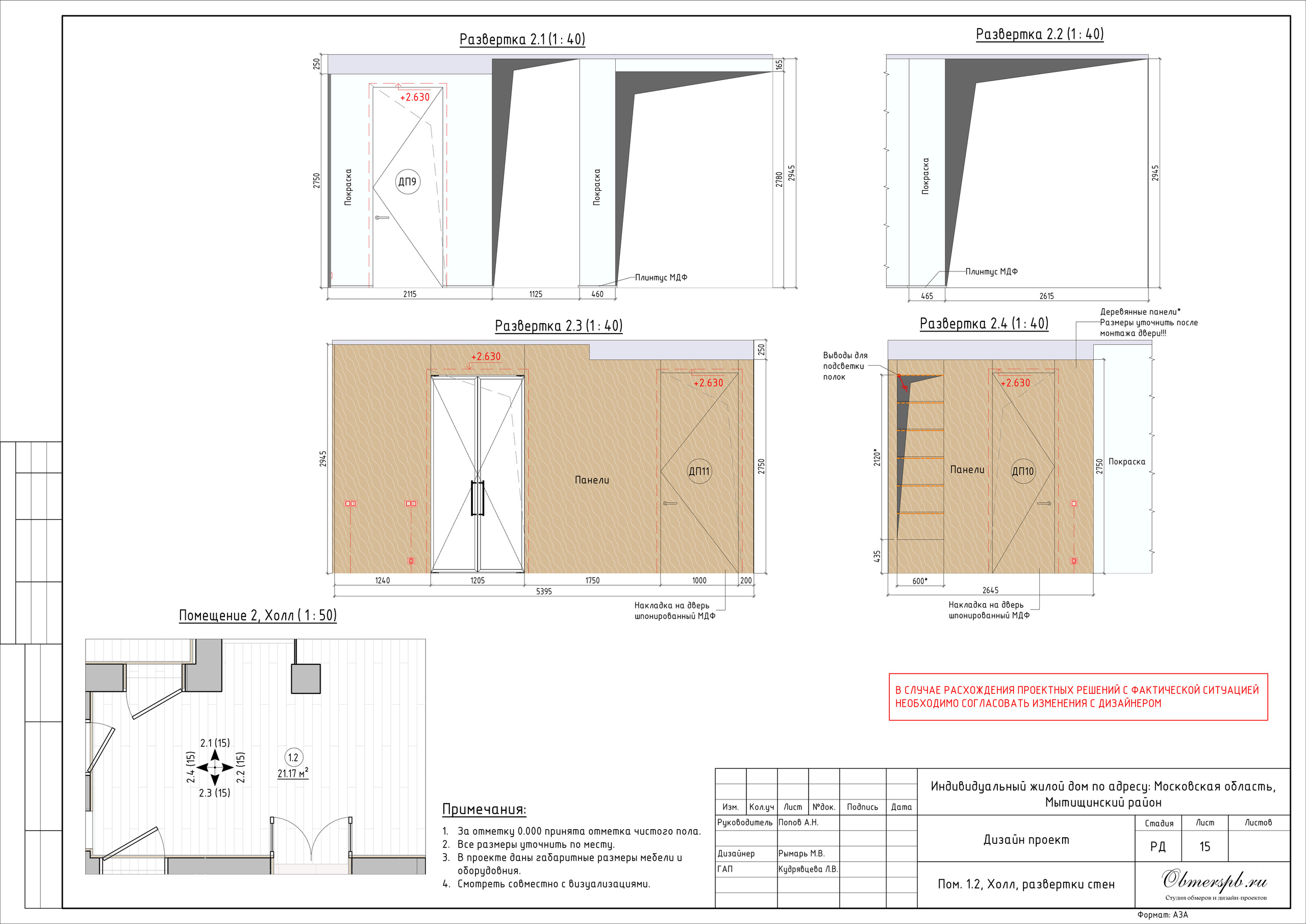 Частный дом в МО дизайн RYMAR archistudio. Студия обмеров и проектирования