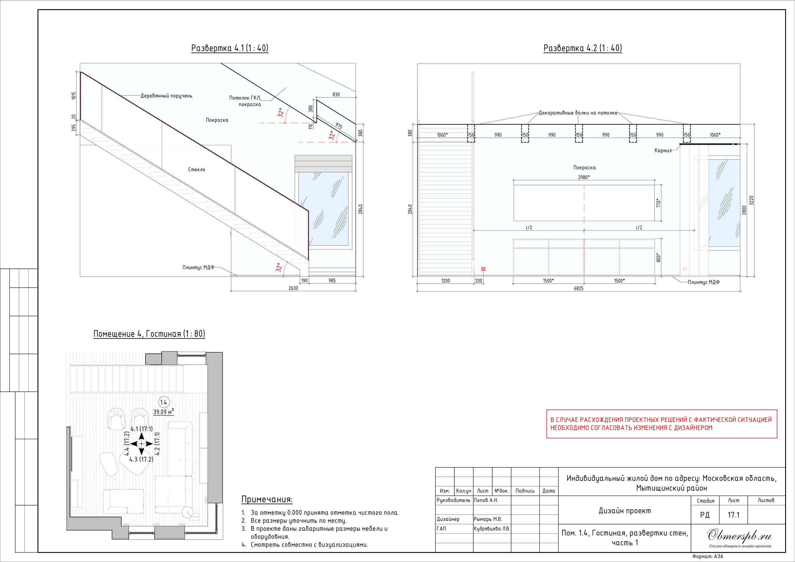 Частный дом в МО дизайн RYMAR archistudio. Студия обмеров и проектирования