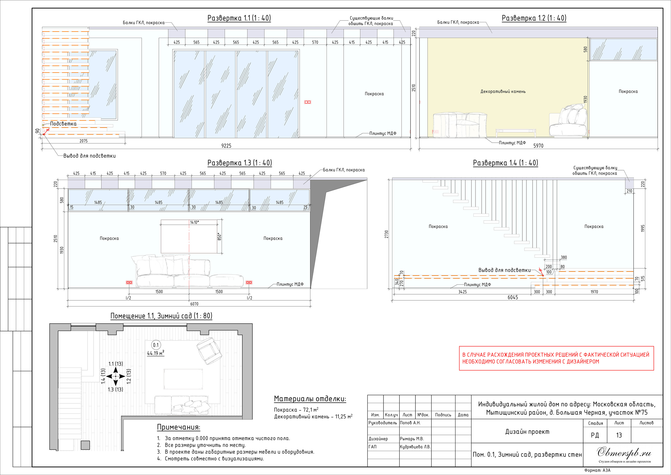 Частный дом в МО дизайн RYMAR archistudio. Студия обмеров и проектирования