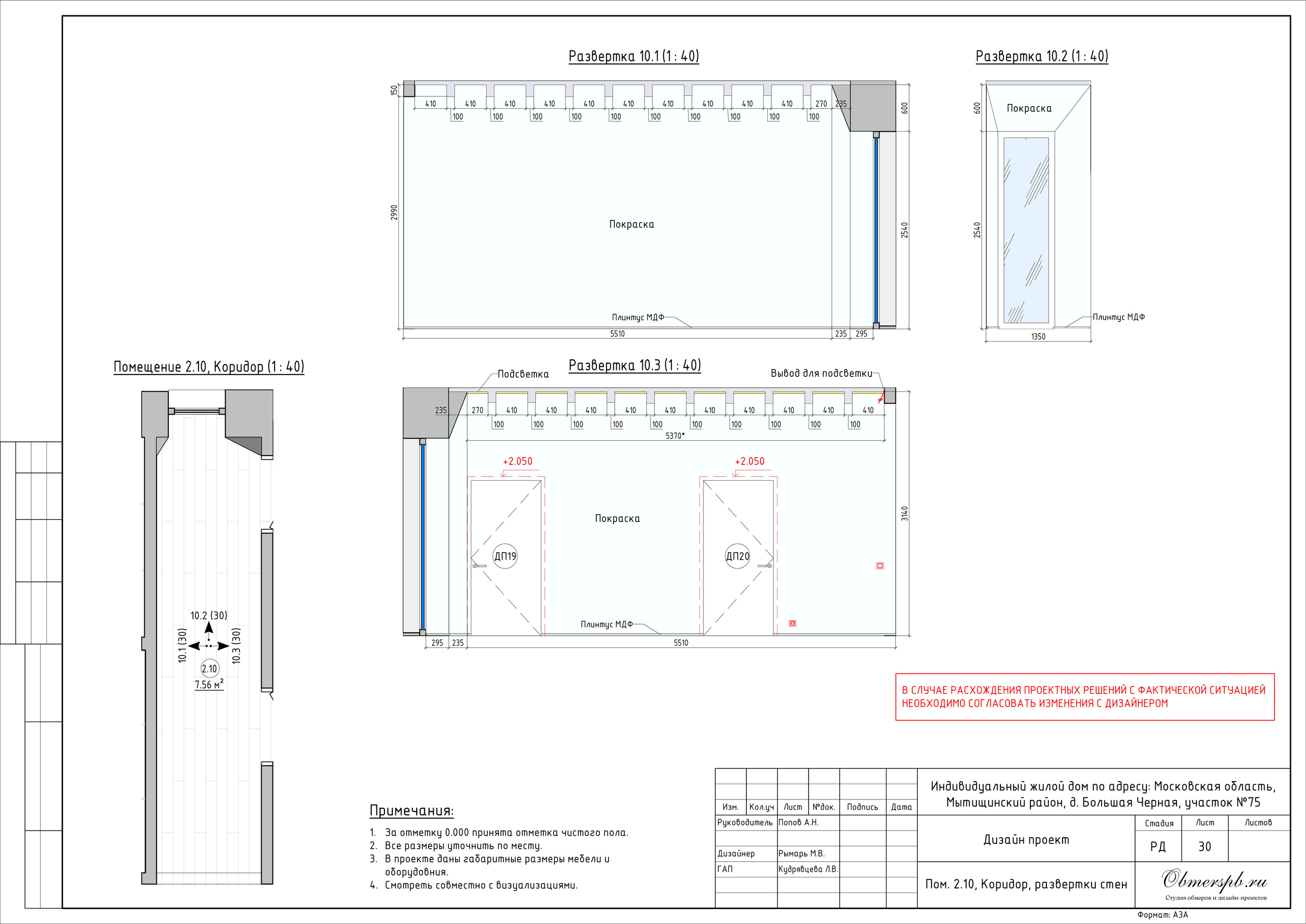 Частный дом в МО дизайн RYMAR archistudio. Студия обмеров и проектирования