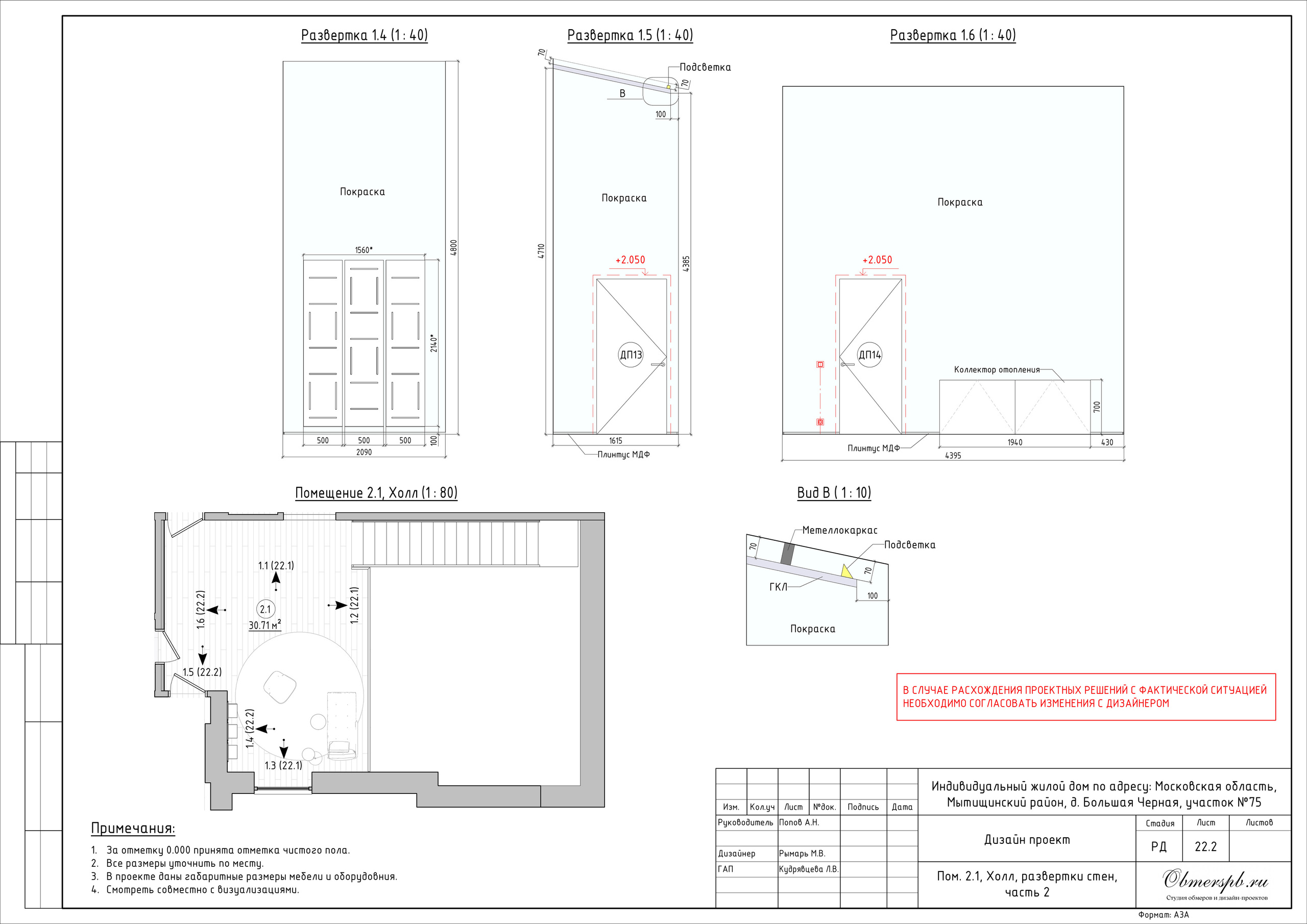 Частный дом в МО дизайн RYMAR archistudio. Студия обмеров и проектирования