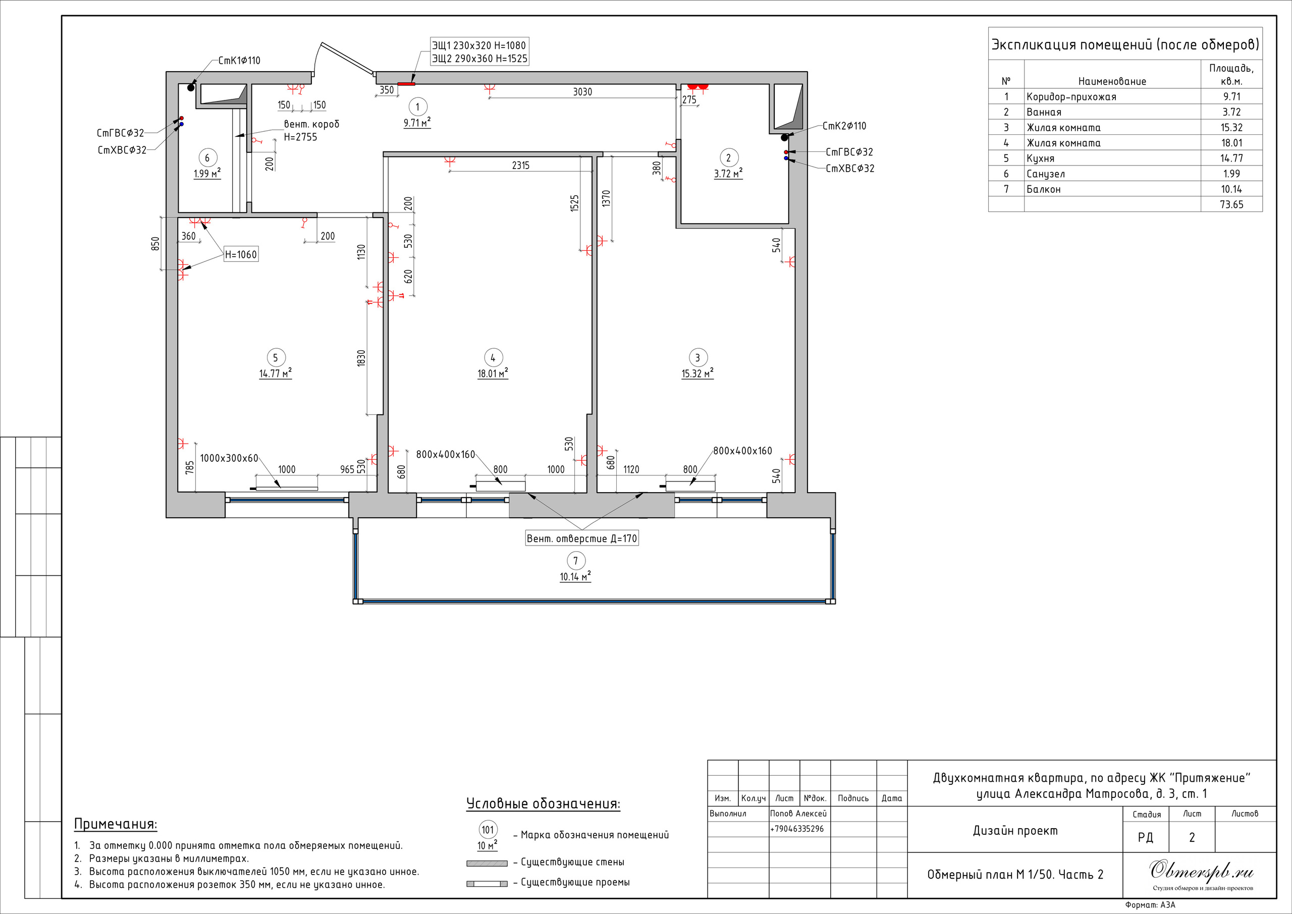 Обмеры помещений, квартир и домов в Санкт-Петербурге и Сочи