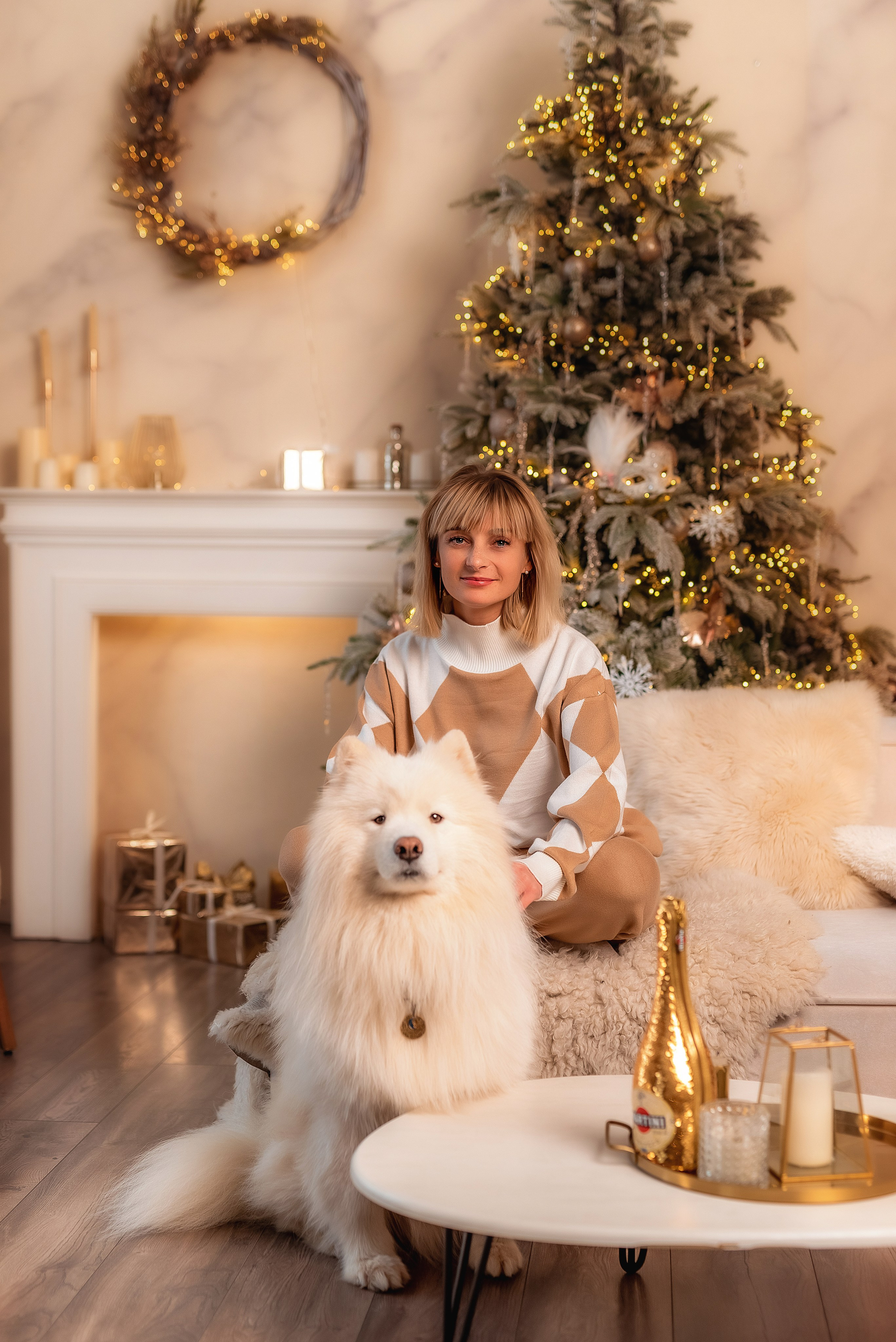 Фотосессия с самоедом. Семейный, детский фотограф в Воронеже Анна Никитина