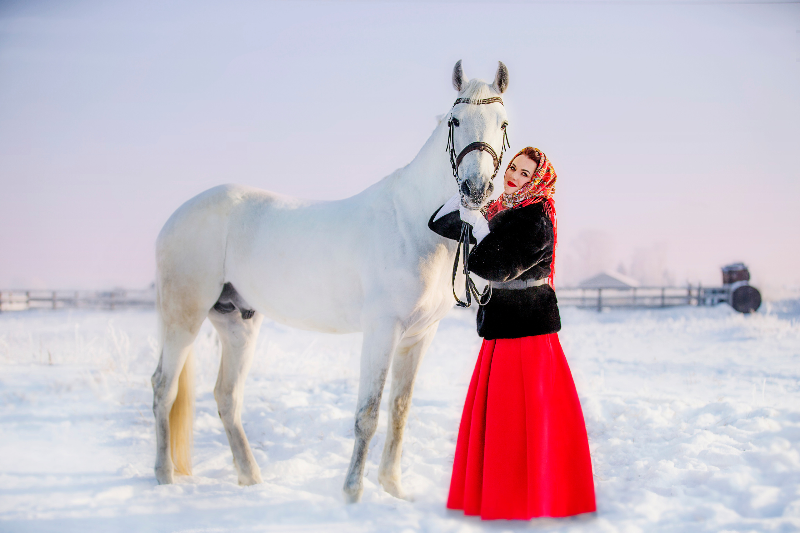 Индивидуальная съемка, съемка с лошадьми, фотосессия зимой. Фотограф в Канске Нина Пуряева