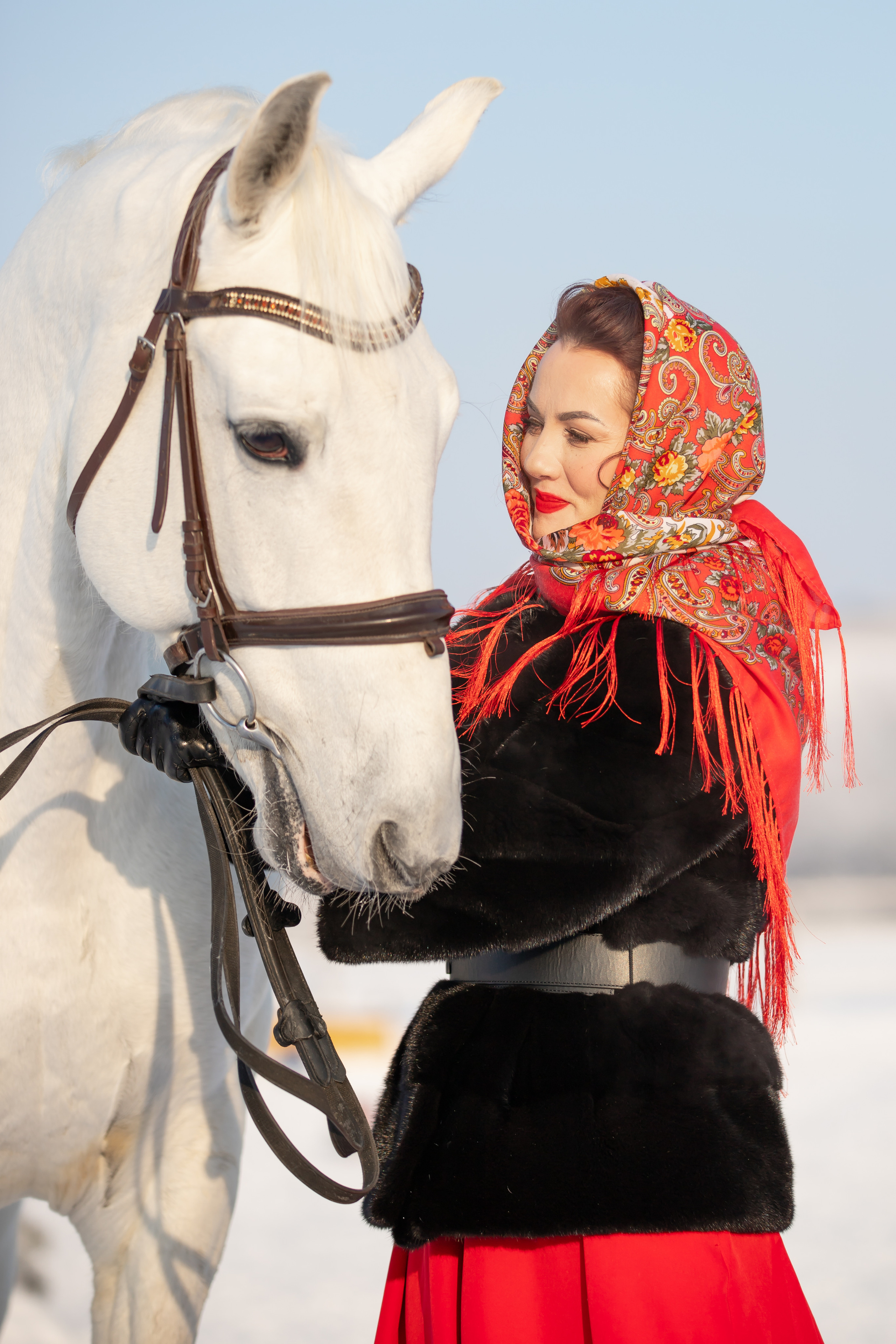 Индивидуальная съемка, съемка с лошадьми, фотосессия зимой. Фотограф в Канске Нина Пуряева