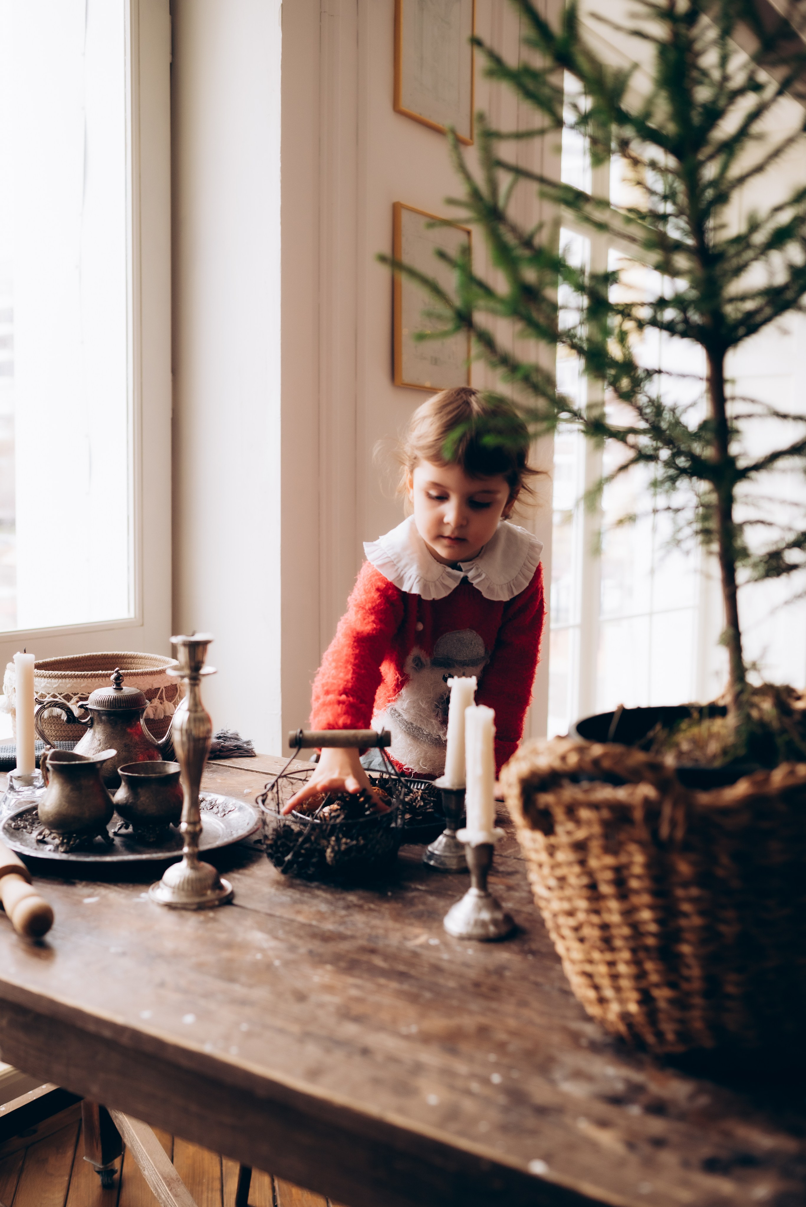 Новогодняя съемка Ксюша с дочками. Семейный фотограф в Тюмени Ксения Мязитова
