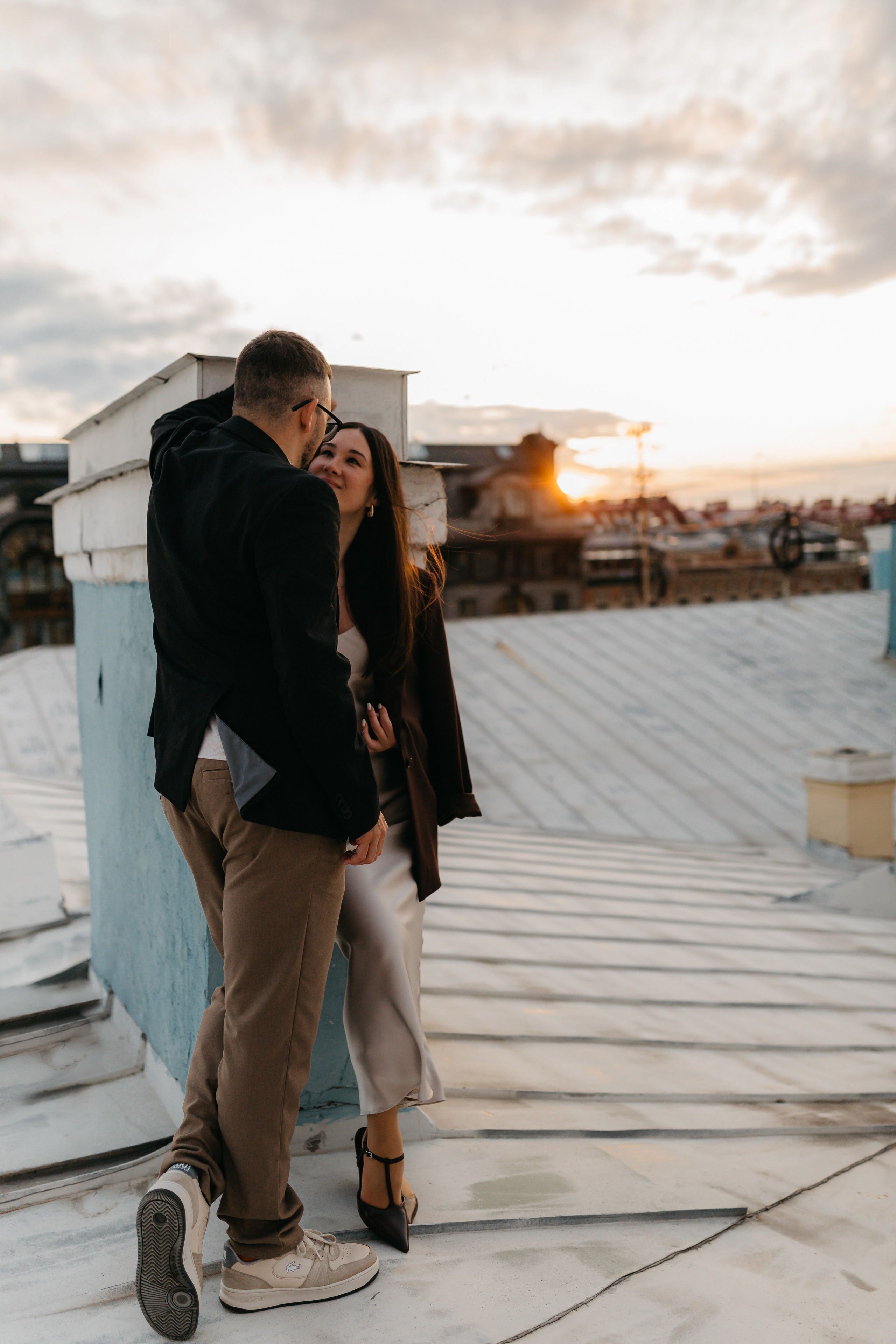 LoveStory на крышах Питера. Фотограф Санкт-Петербург Князева Елизавета