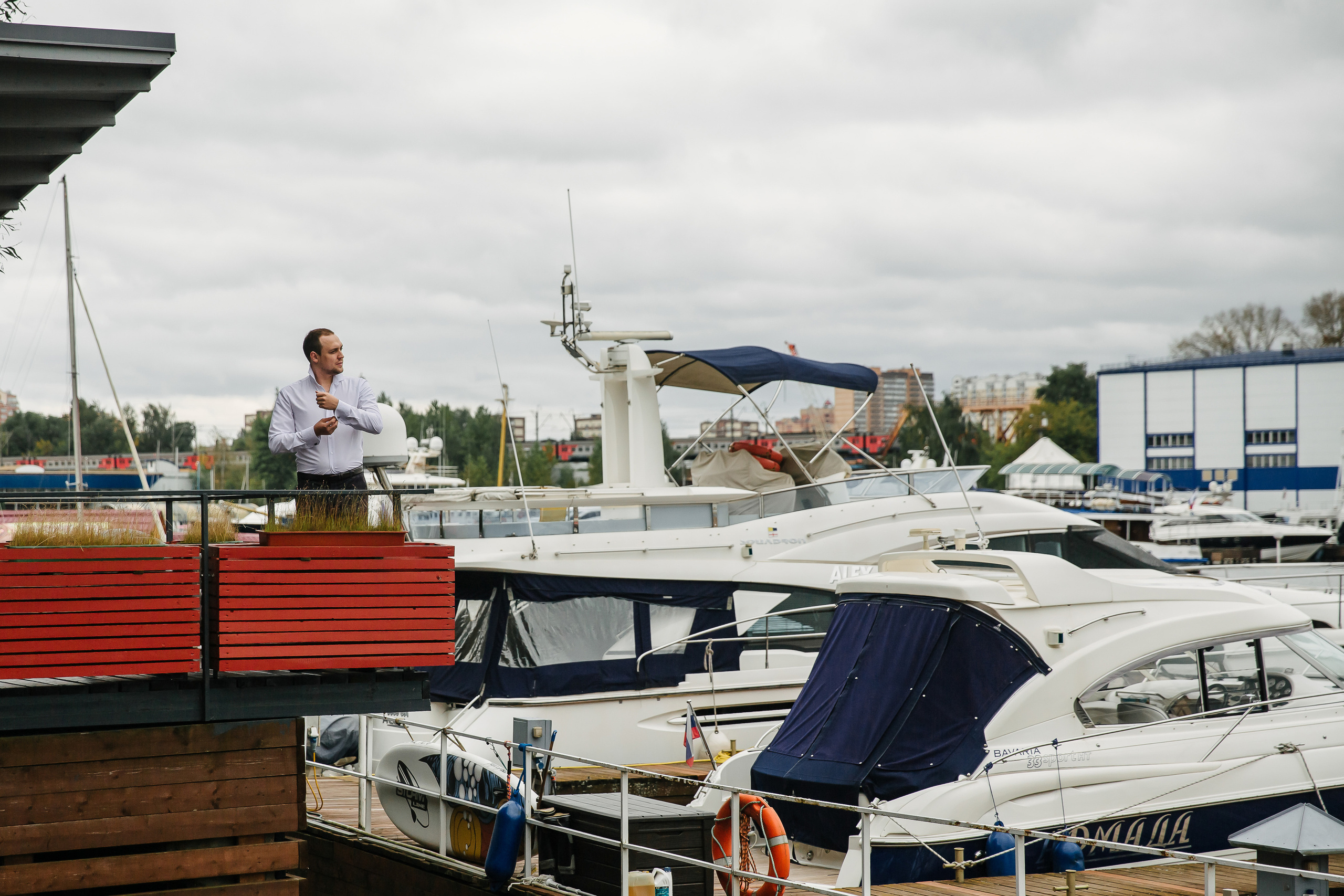 Яхт-клуб Нептун. Свадебный фотограф в Москве Михайлина Настя