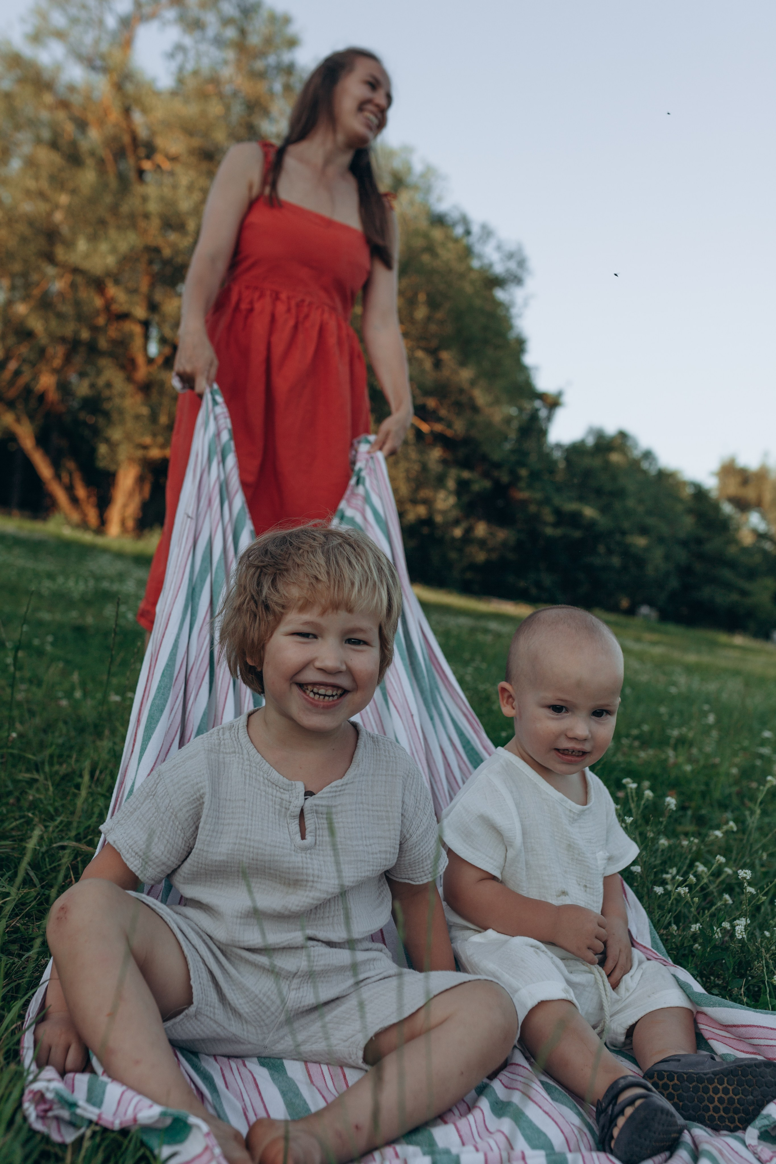 Оля и мальчишки. Семейный фотограф Полина Сарина Москва