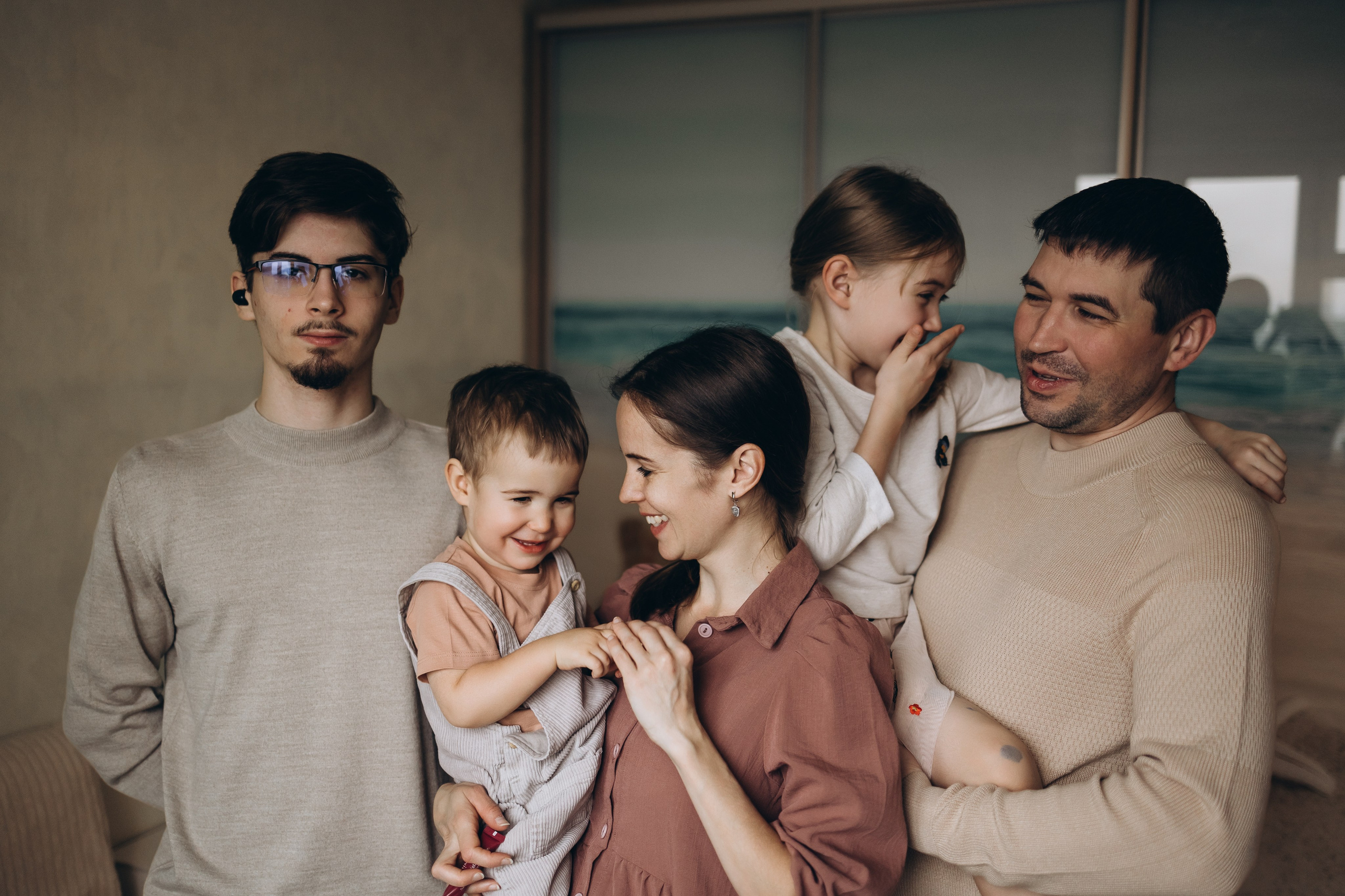 Ольга с семьей. Детский и семейный фотограф. Москва
