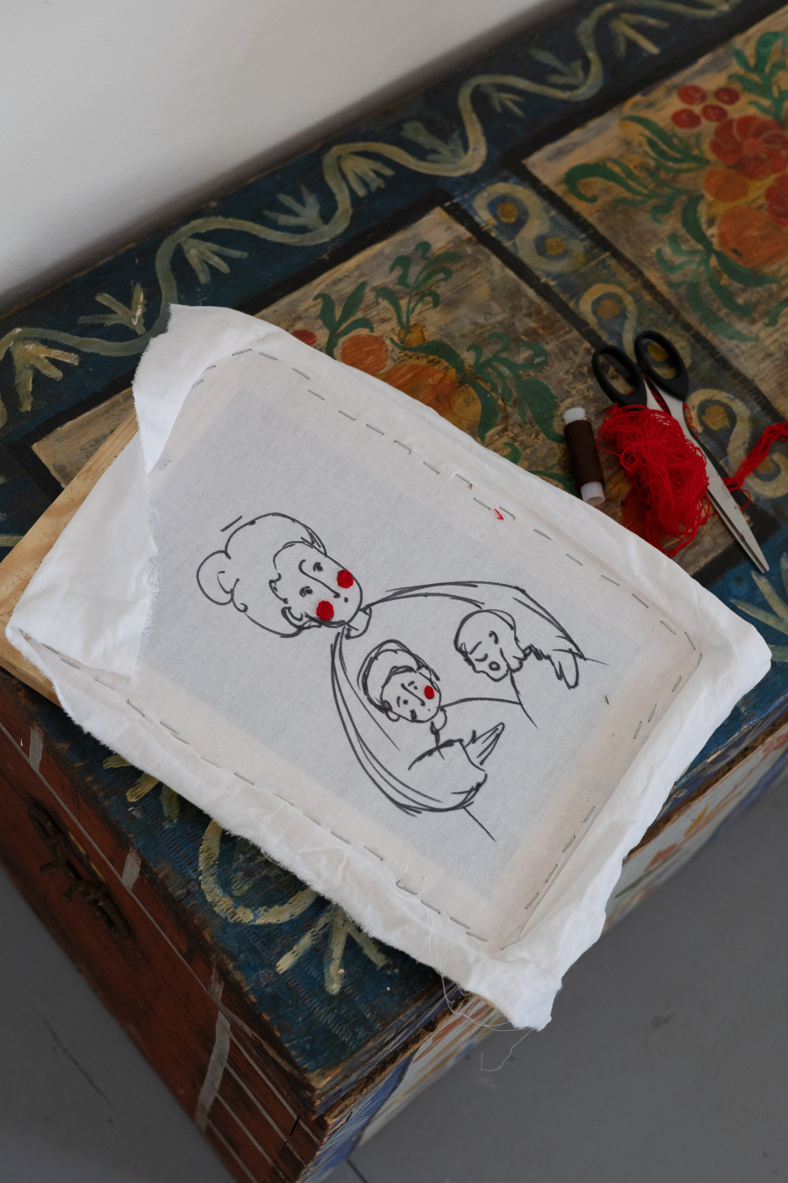 Вера и дети в мастерской. Портрет художника. Марина Лавинская Фотограф из Москвы