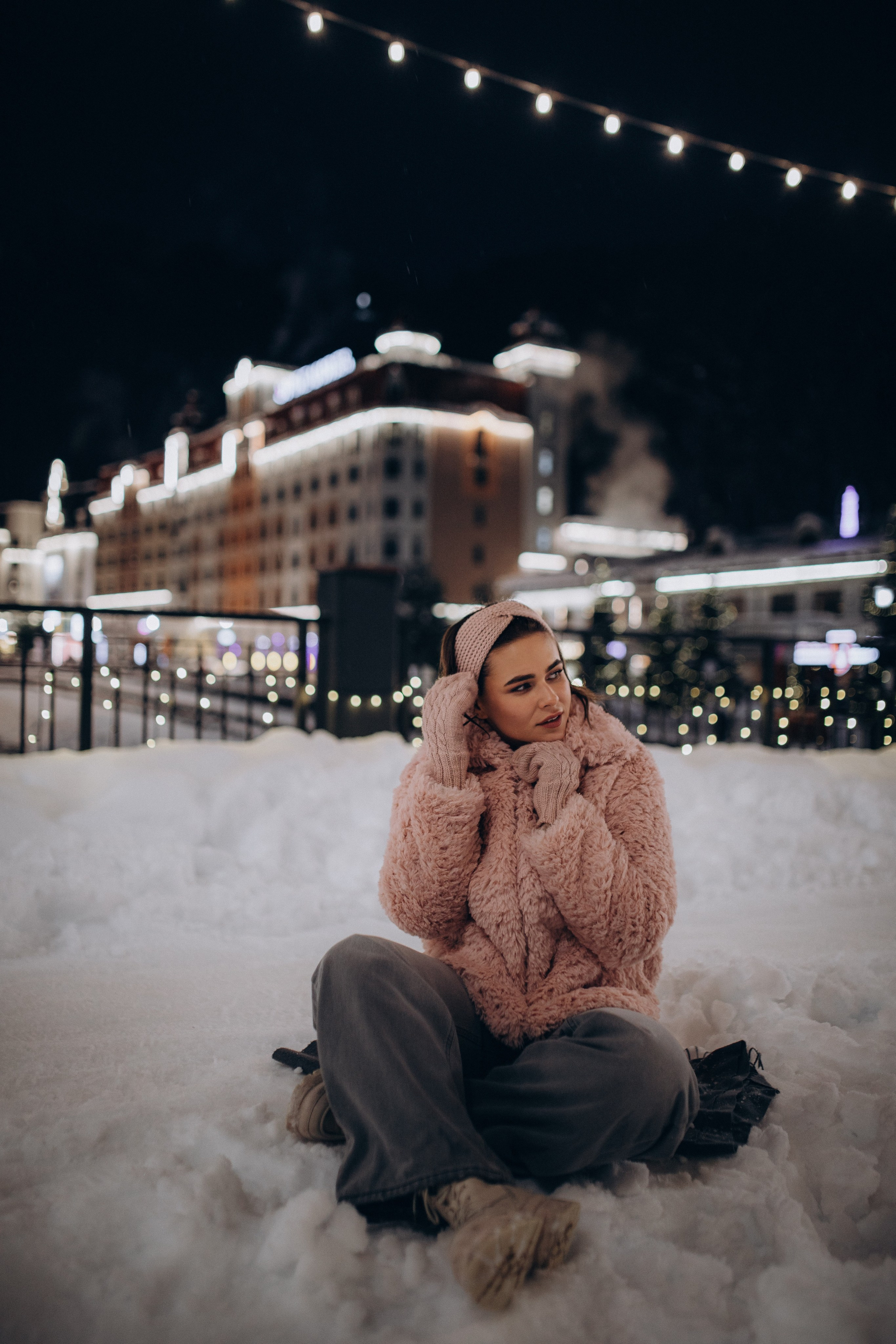 Зимняя прогулка на Розе Хутор с Кристиной. Фотограф Елизавета Балакир