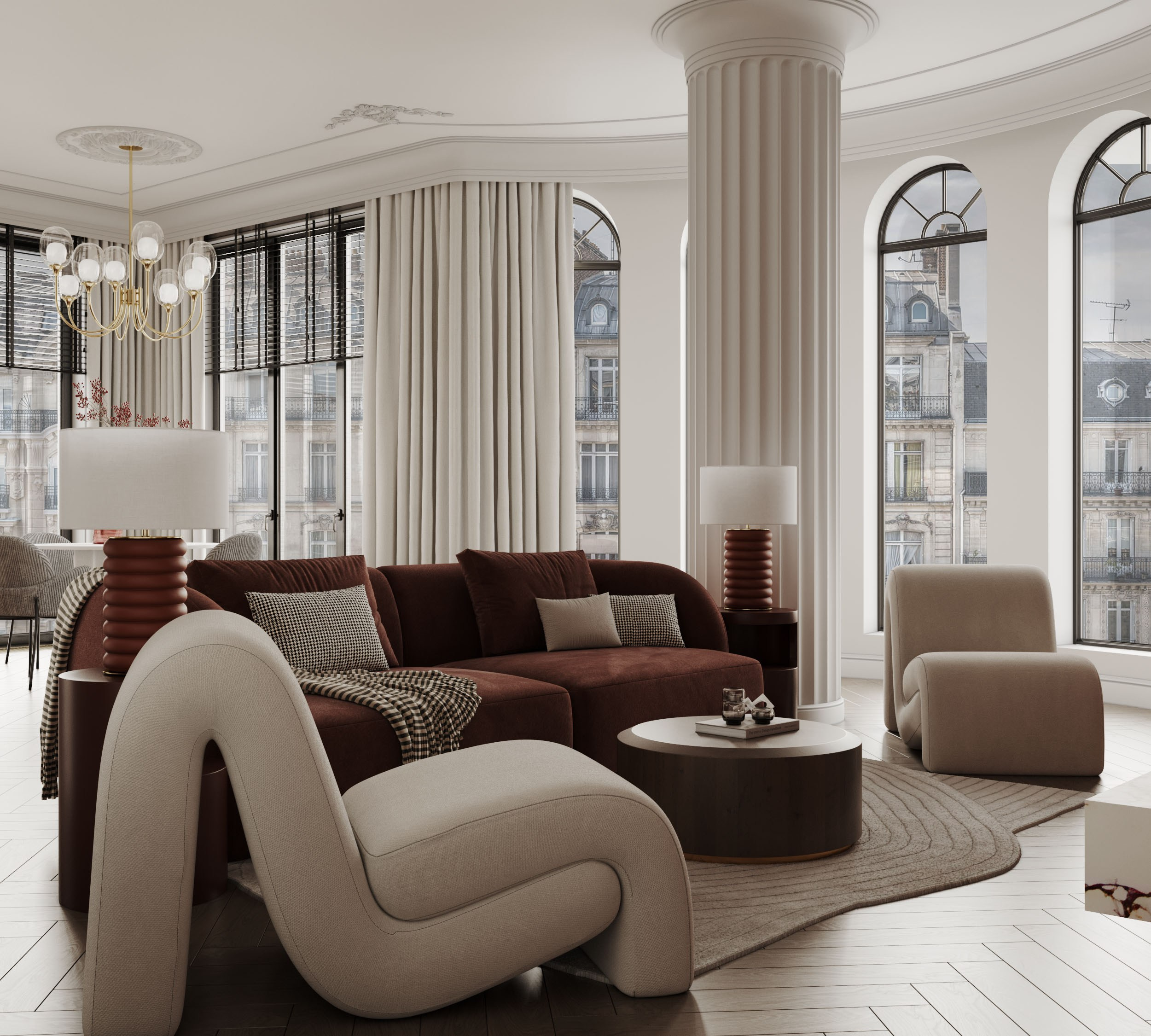 Работа по референсу. Интерьерная 3D Визуализация