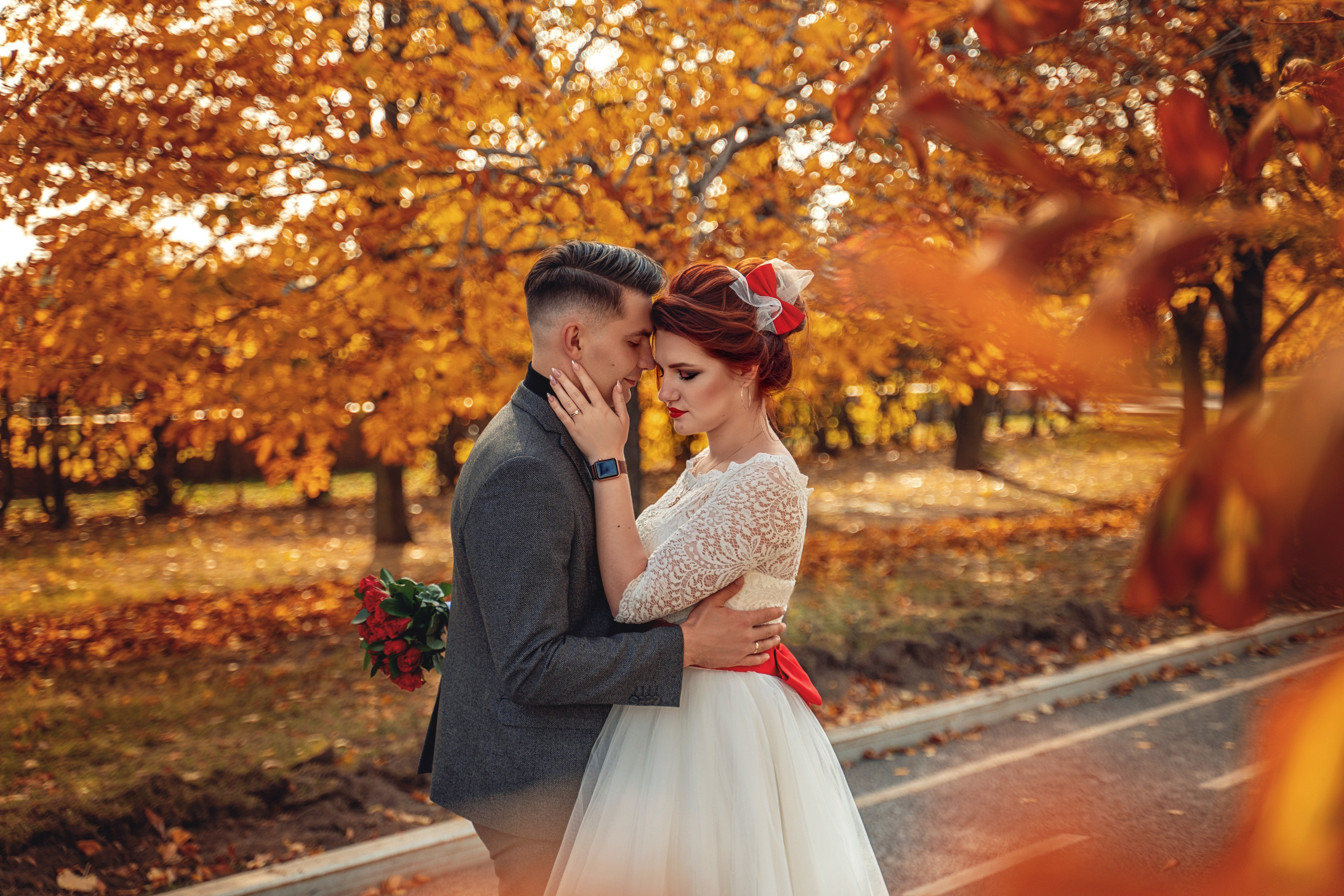 Самая осенняя свадьба с огоньком. Фотограф \ Видеограф на Крещение, Венчание Москва| Семейные съемки