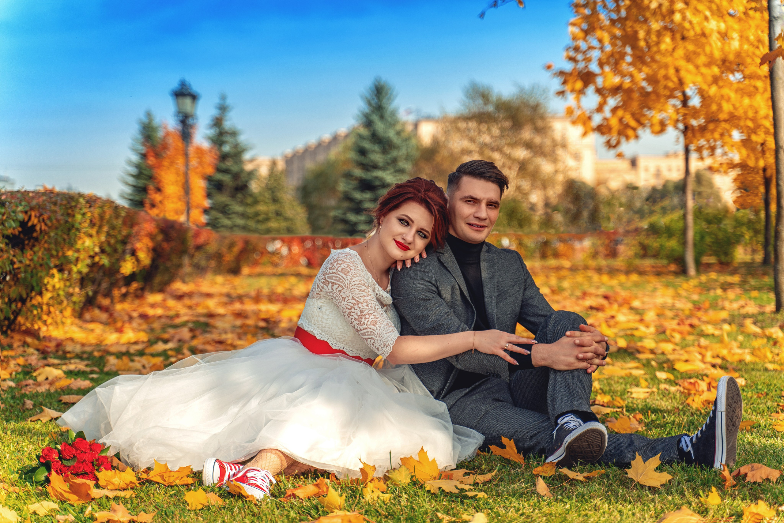 Самая осенняя свадьба с огоньком. Фотограф \ Видеограф на Крещение, Венчание Москва| Семейные съемки