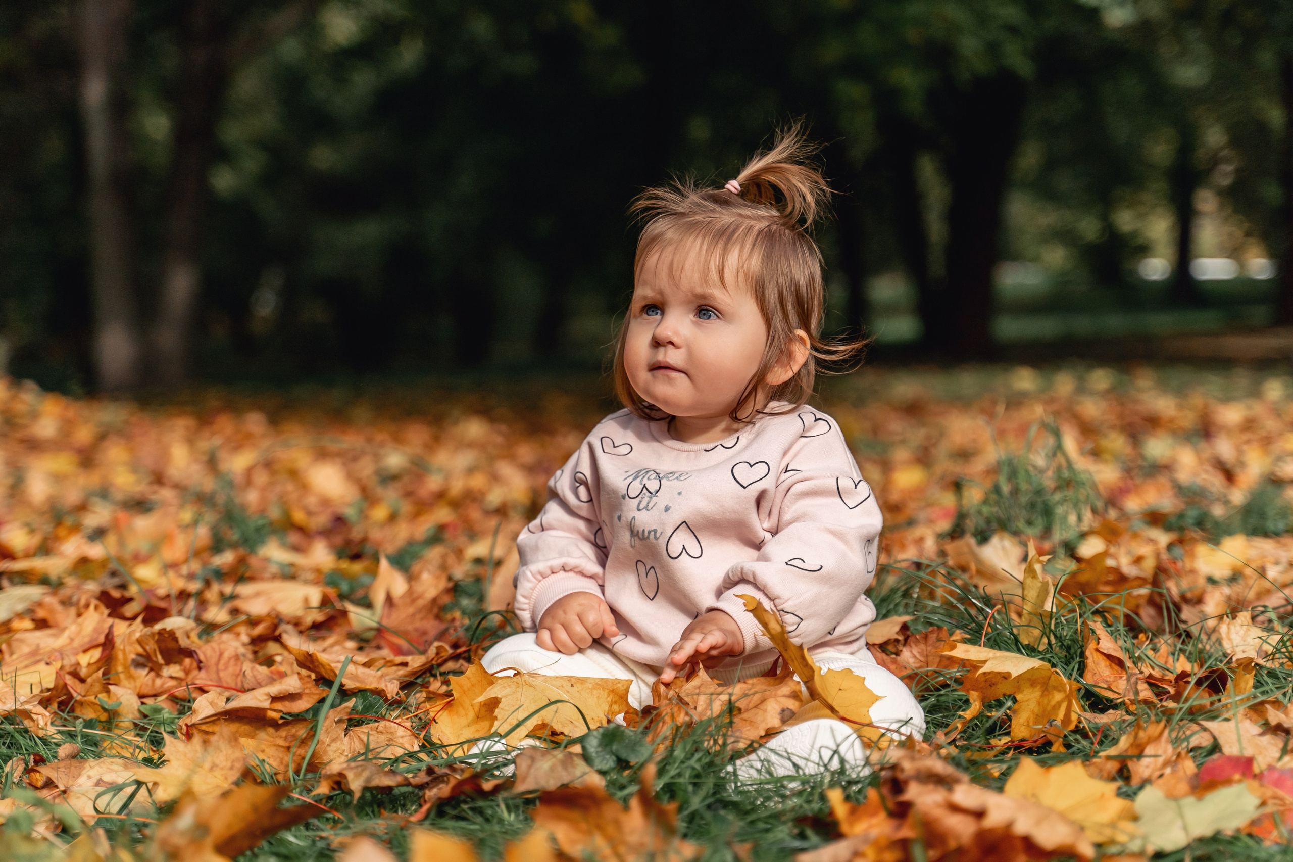 Семейная осенняя фотосессия в парке Царицыно с дочкой