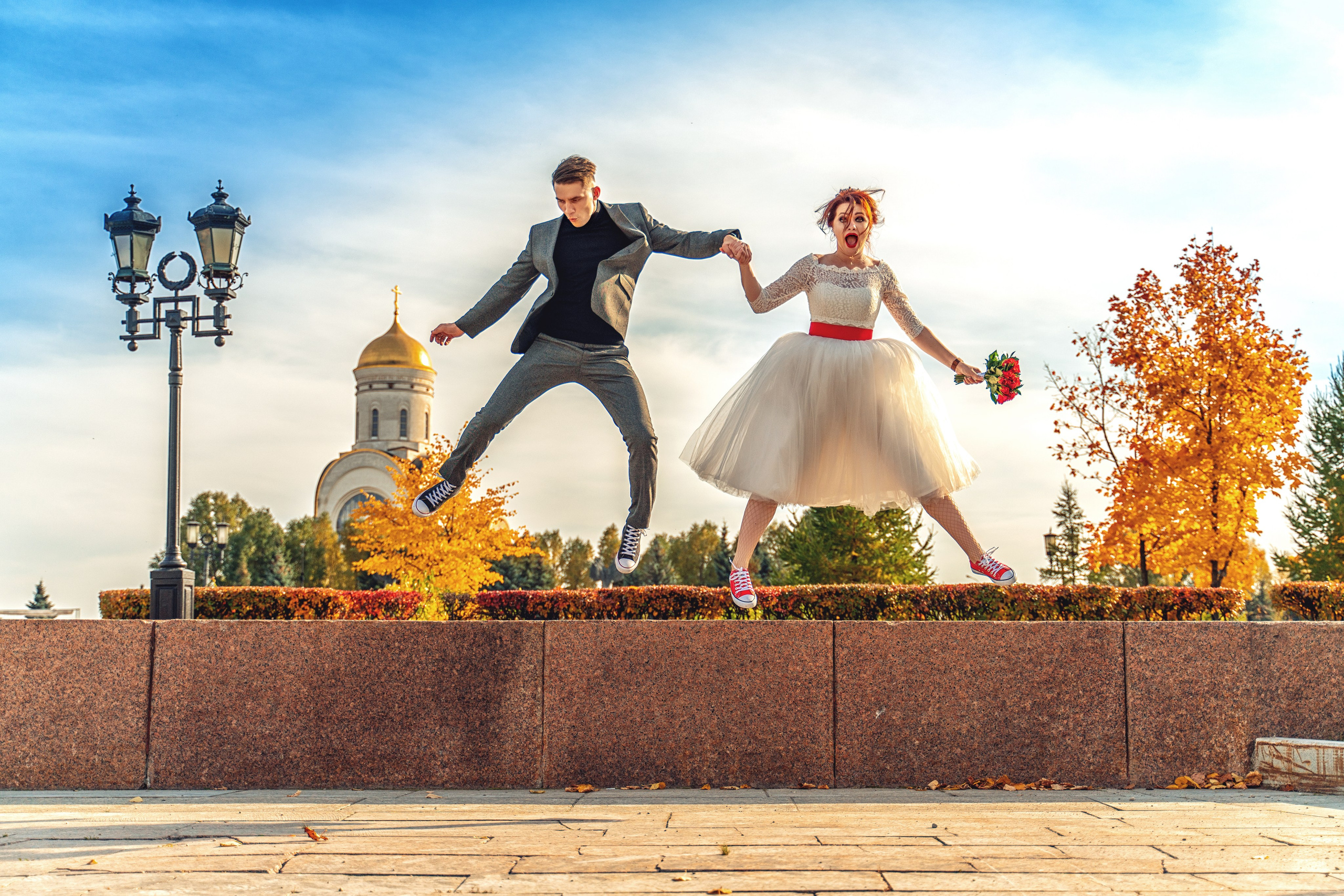 Самая осенняя свадьба с огоньком. Фотограф \ Видеограф на Крещение, Венчание Москва| Семейные съемки