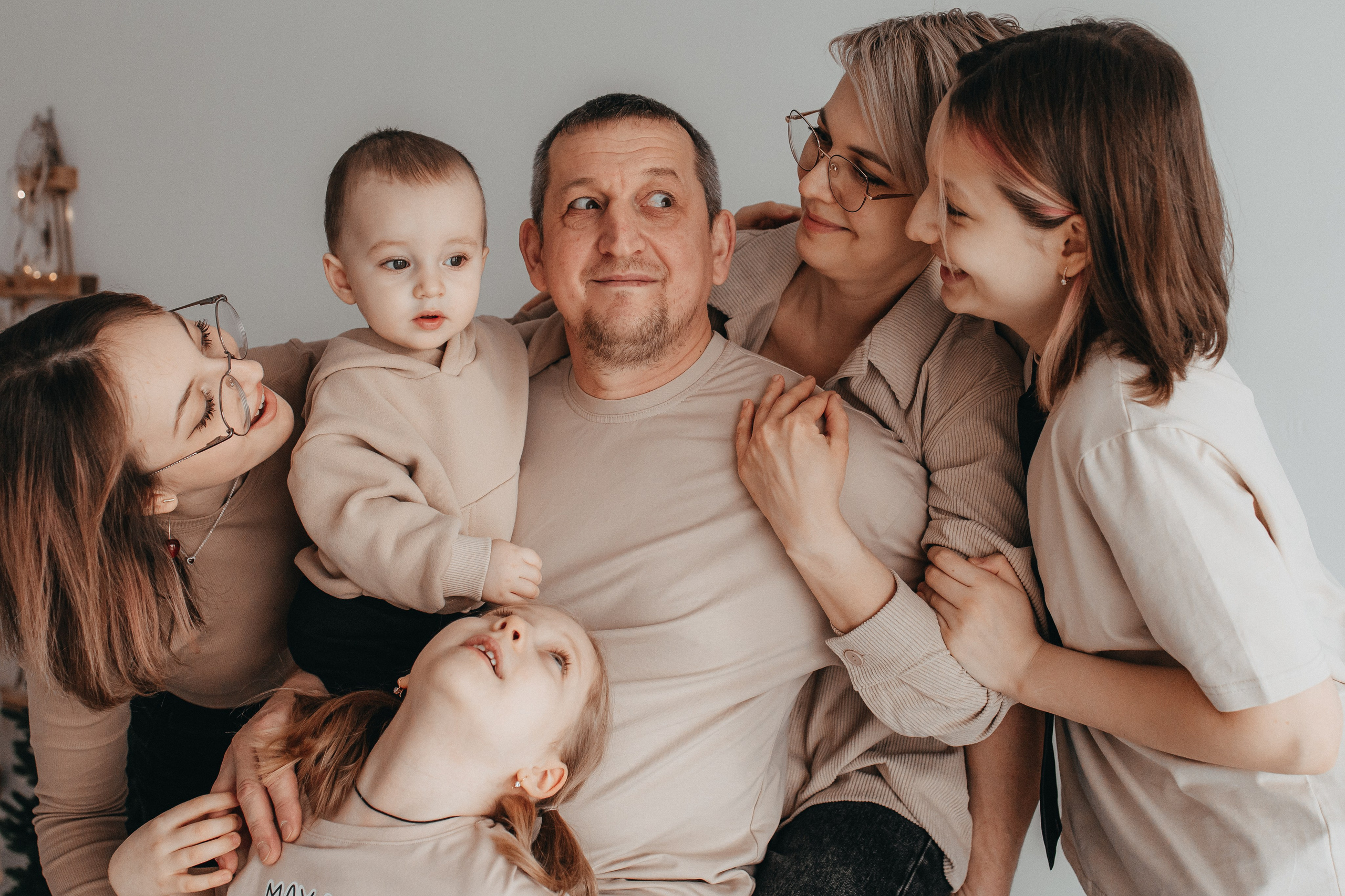 Фотосессия для многодетной семьи в студии. Семейный фотограф в Москве, Щелково, Фрязино _ Виктория Степанова