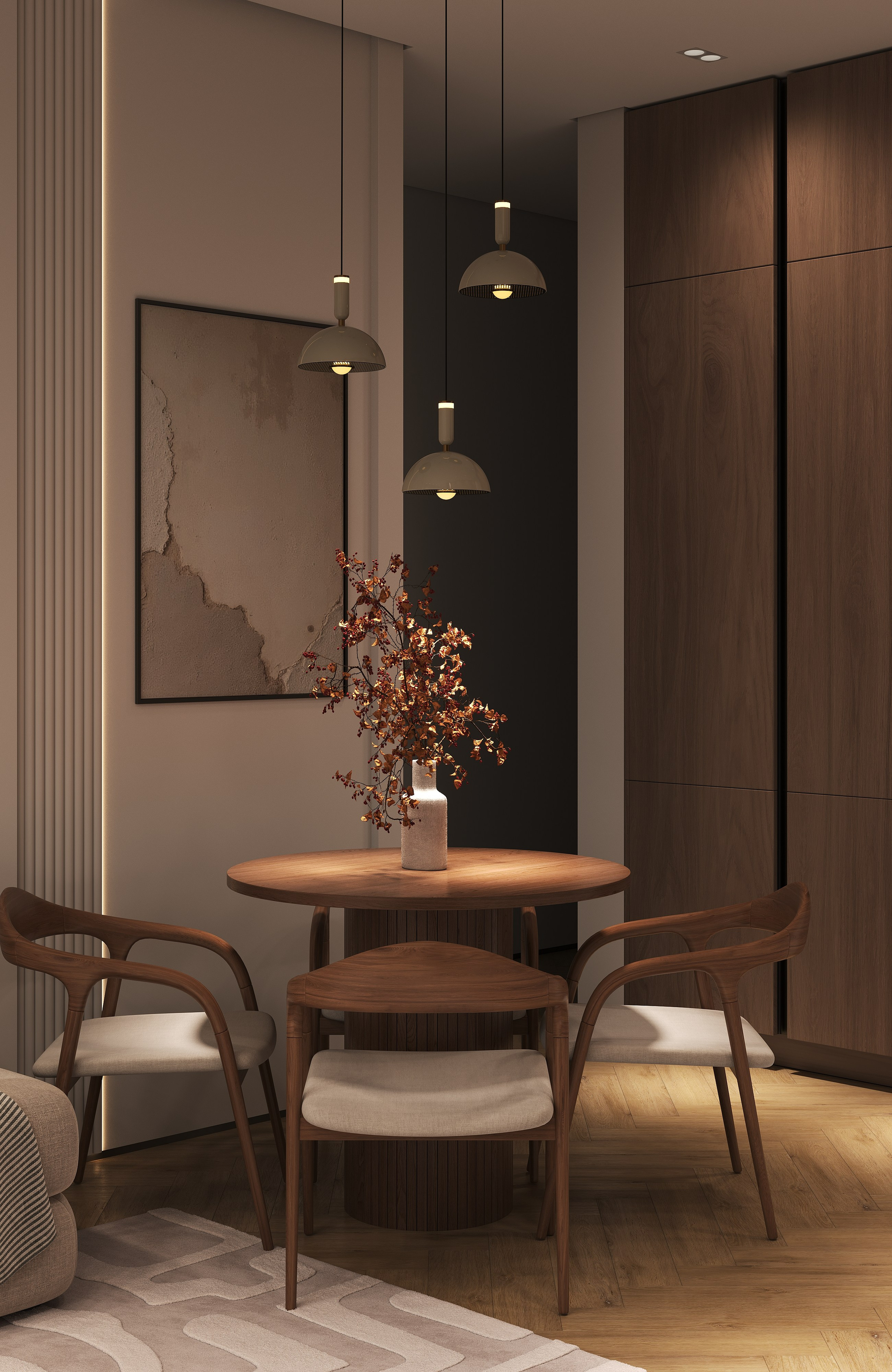 16  m² КУХНЯ-ГОСТИНАЯ. 3d визуализатор