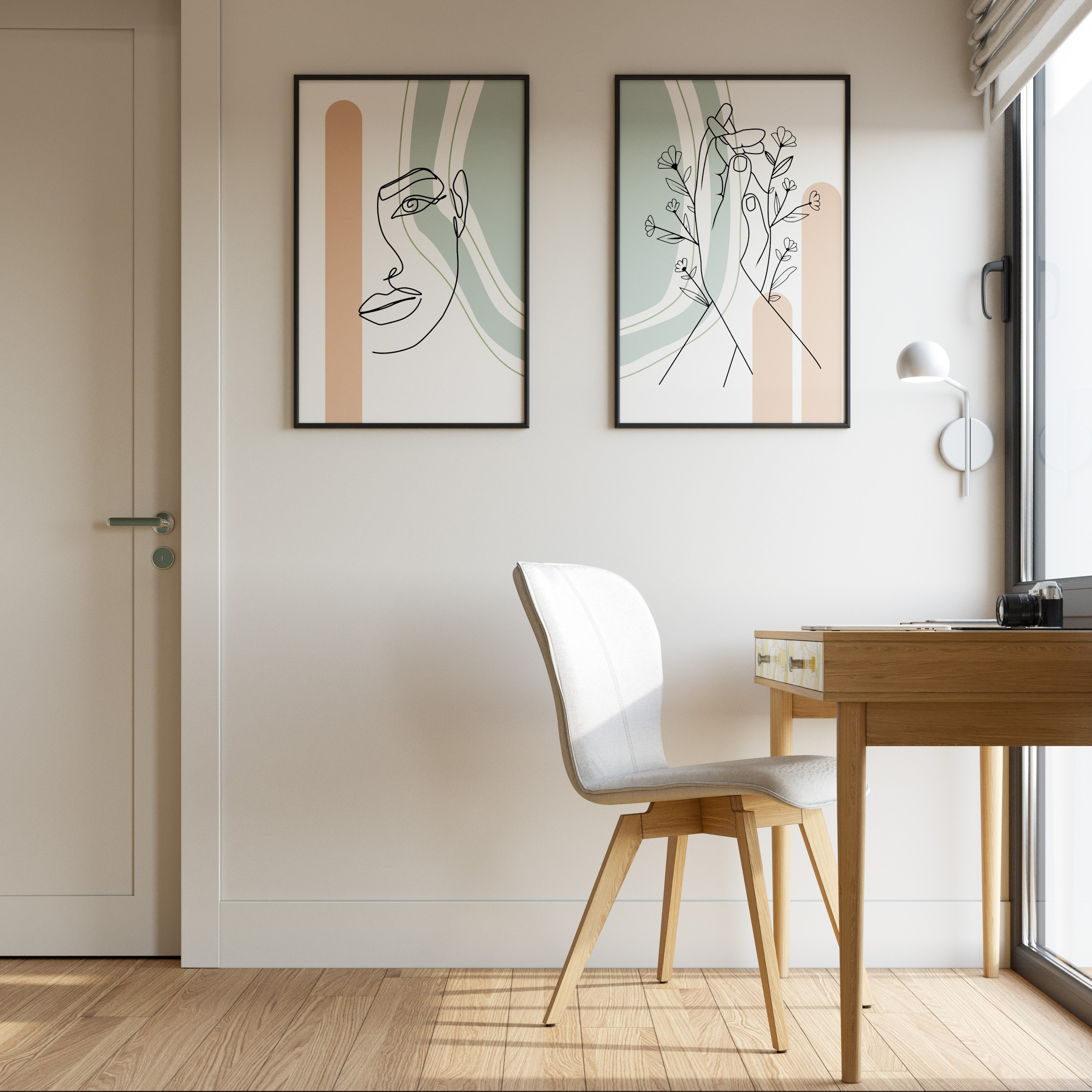 3D Визуализация Маленькой Квартиры с Кабинетом | Минимализм и Яркие Акценты. Визуализатор интерьера в Москве | Брагин Кирилл