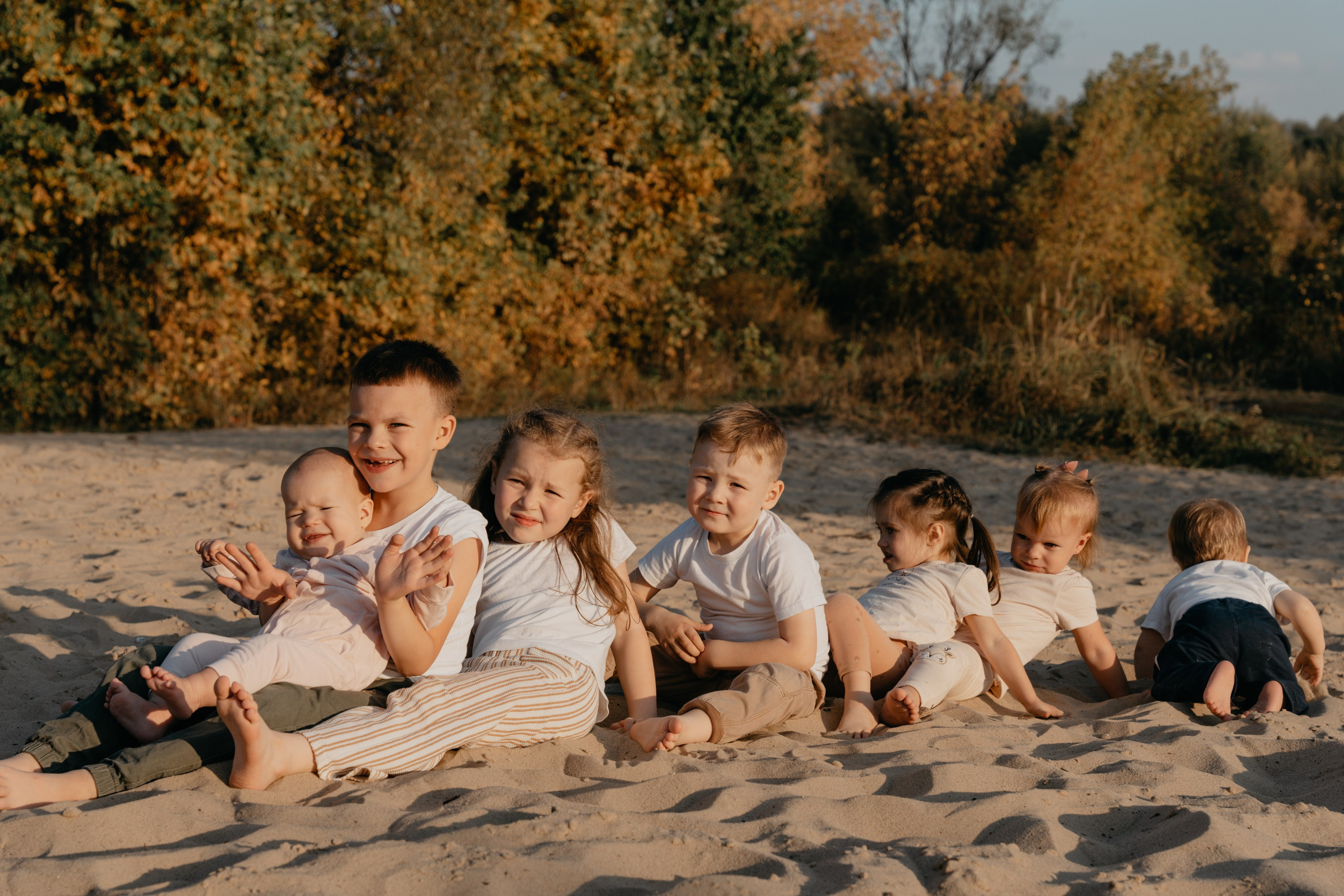 Осенние краски в закате солнца