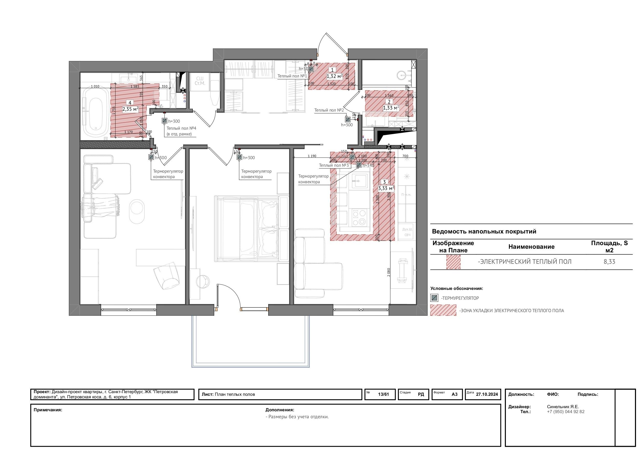 Пример проекта. Дизайнер интерьера из Санкт-Петербурга