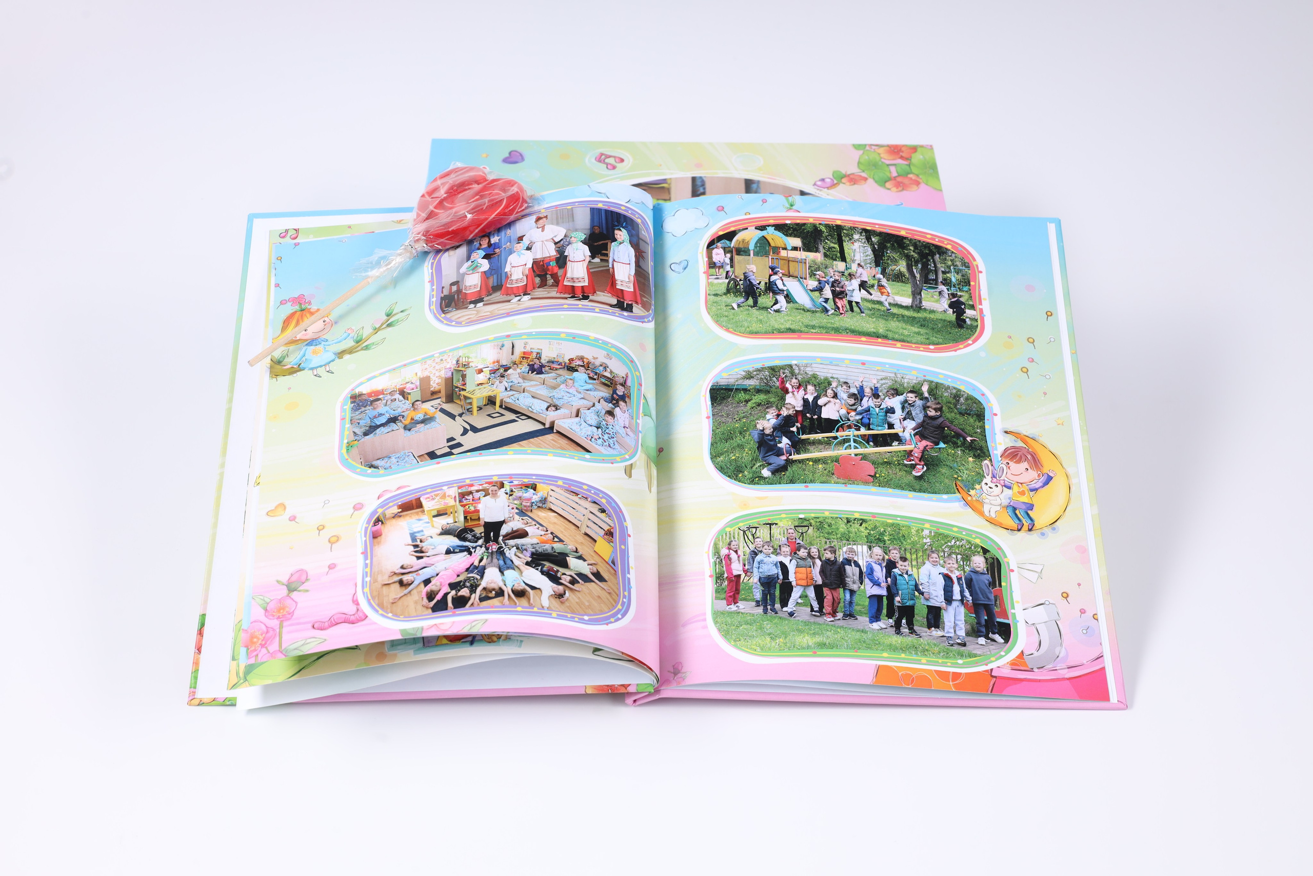 Образец многостраничного фотоальбома для выпускников ДС (3 дня съемок с дорогой в Тульскую область). Фотограф в Туле Крупский АнДРей. Фотостудия «КАДР71» в Туле