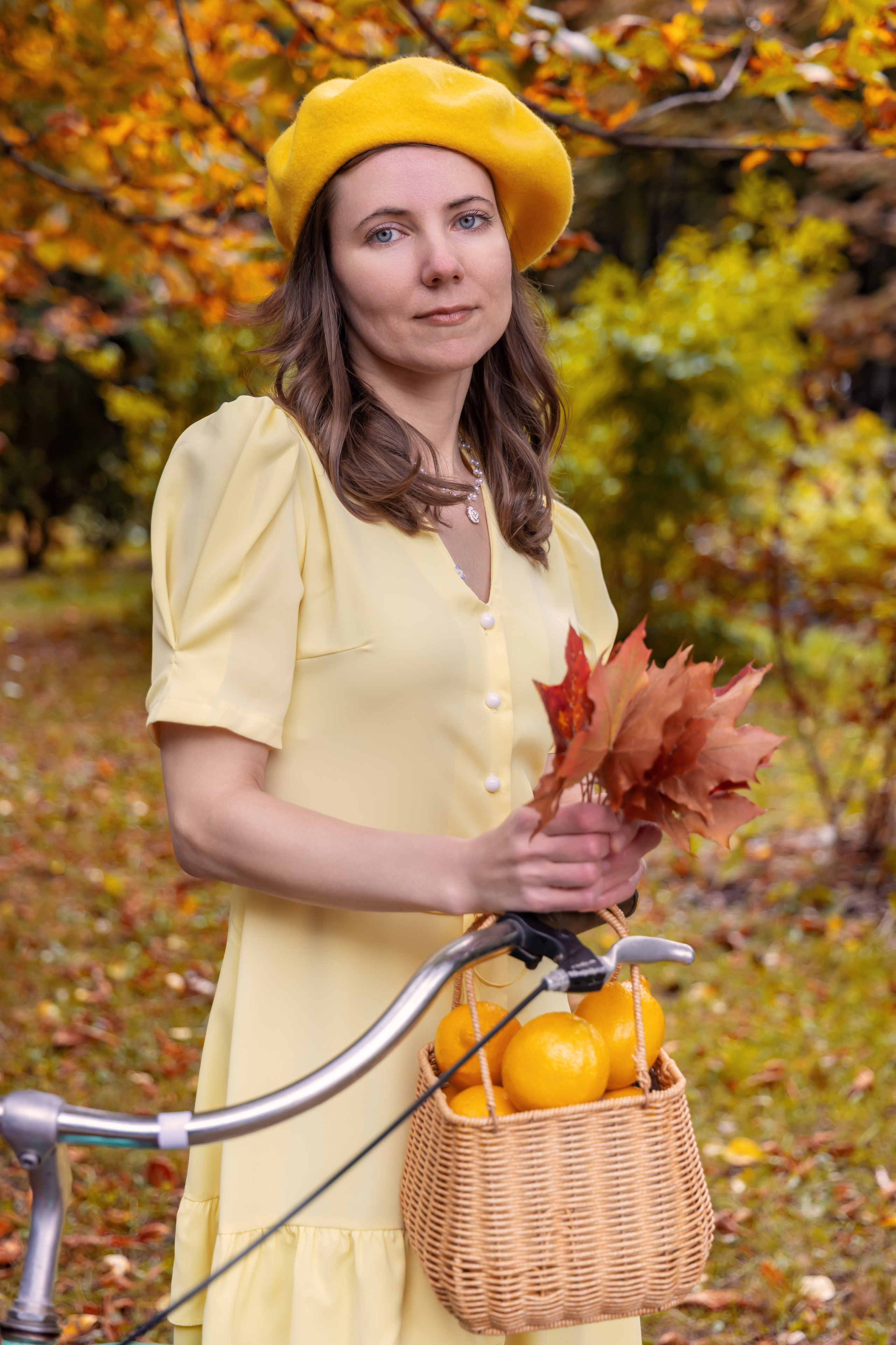 Жёлтая осень и ретро-велосипед. Репортажный, семейный и студийный фотограф в Москве Демин Алексей