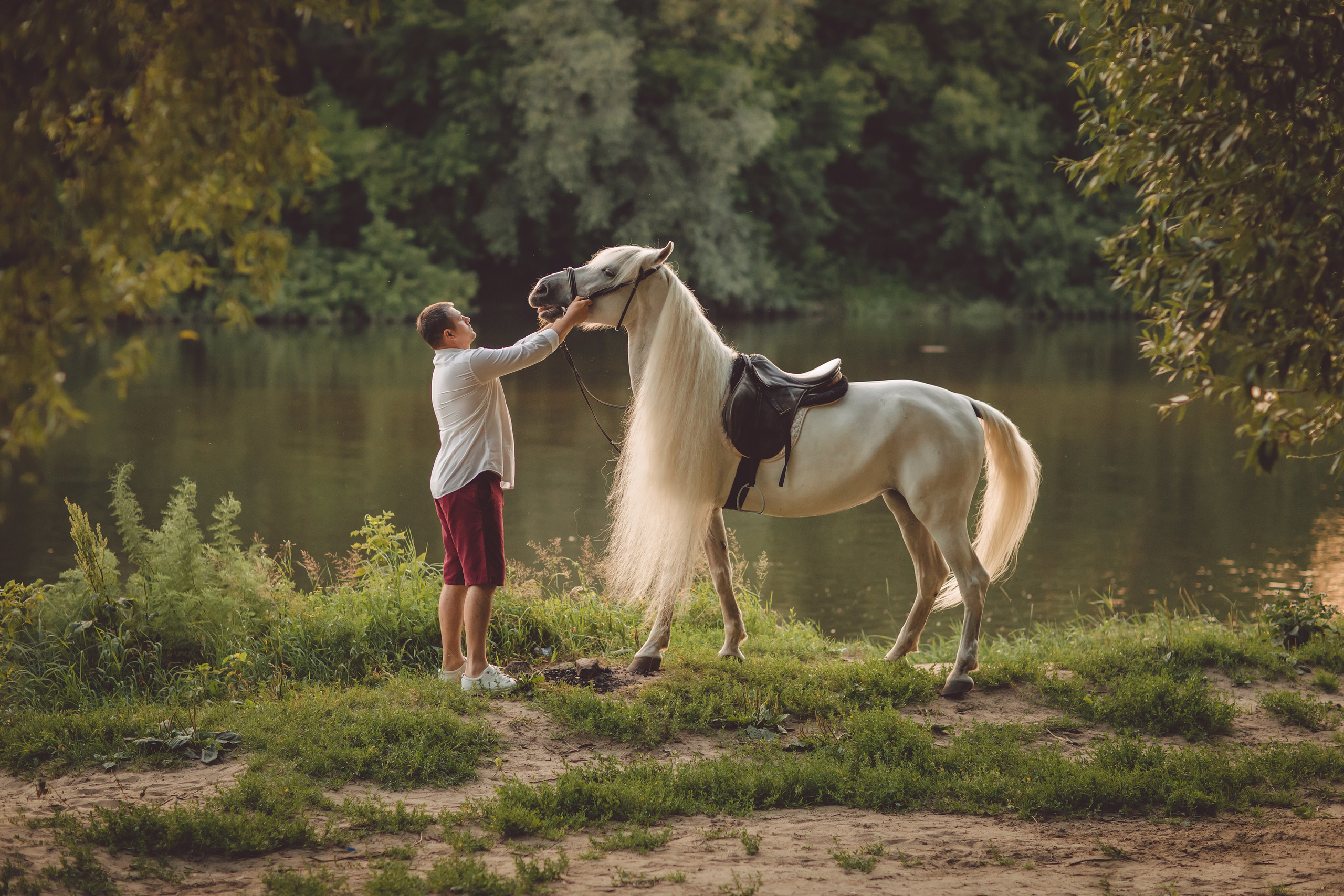 Семейная с лошадью. Детский и семейный фотограф в Пензе Лена бешенова