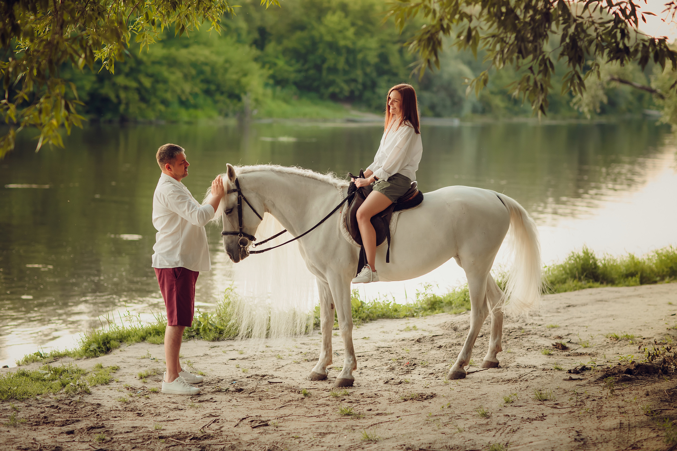 Семейная с лошадью. Детский и семейный фотограф в Пензе Лена бешенова